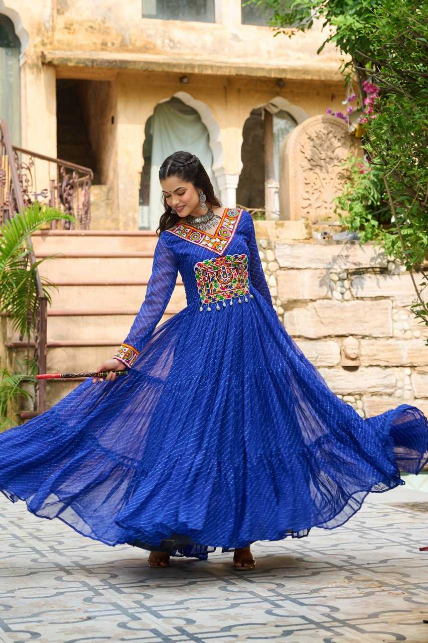 Ynf Georgette KESH489 1182 Gowns Wholesale Printed Gowns Long Gowns Georgette Gown Manufacturer