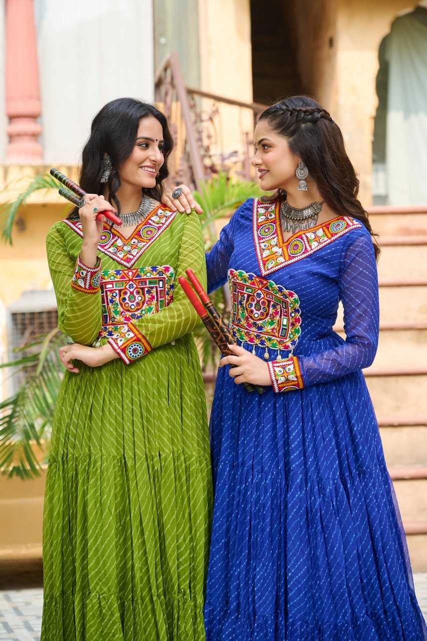 Ynf Georgette KESH489 1182 Gowns Wholesale Printed Gowns Long Gowns Georgette Gown Manufacturer