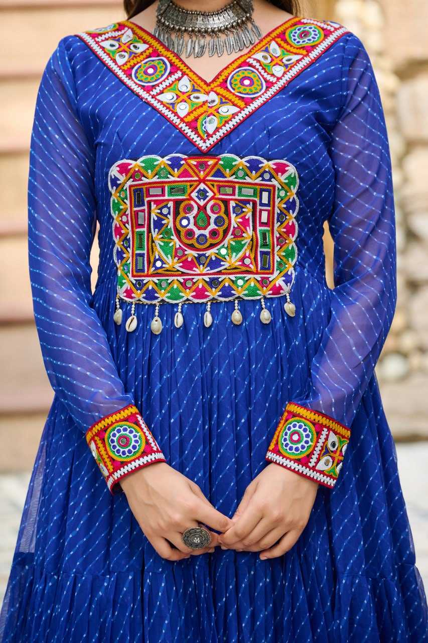 Ynf Georgette KESH489 1182 Gowns Wholesale Printed Gowns Long Gowns Georgette Gown Manufacturer