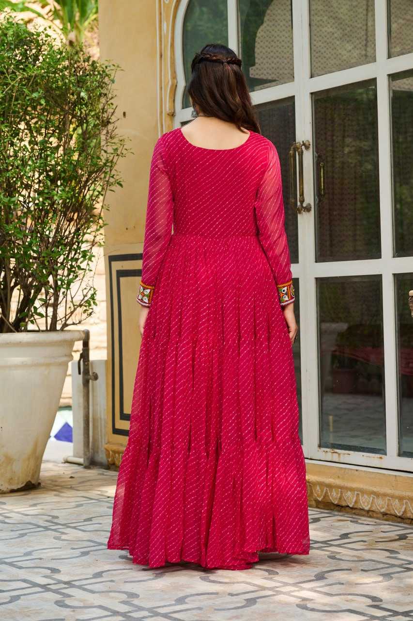 Ynf Georgette KESH489 1182 Gowns Wholesale Printed Gowns Long Gowns Georgette Gown Manufacturer