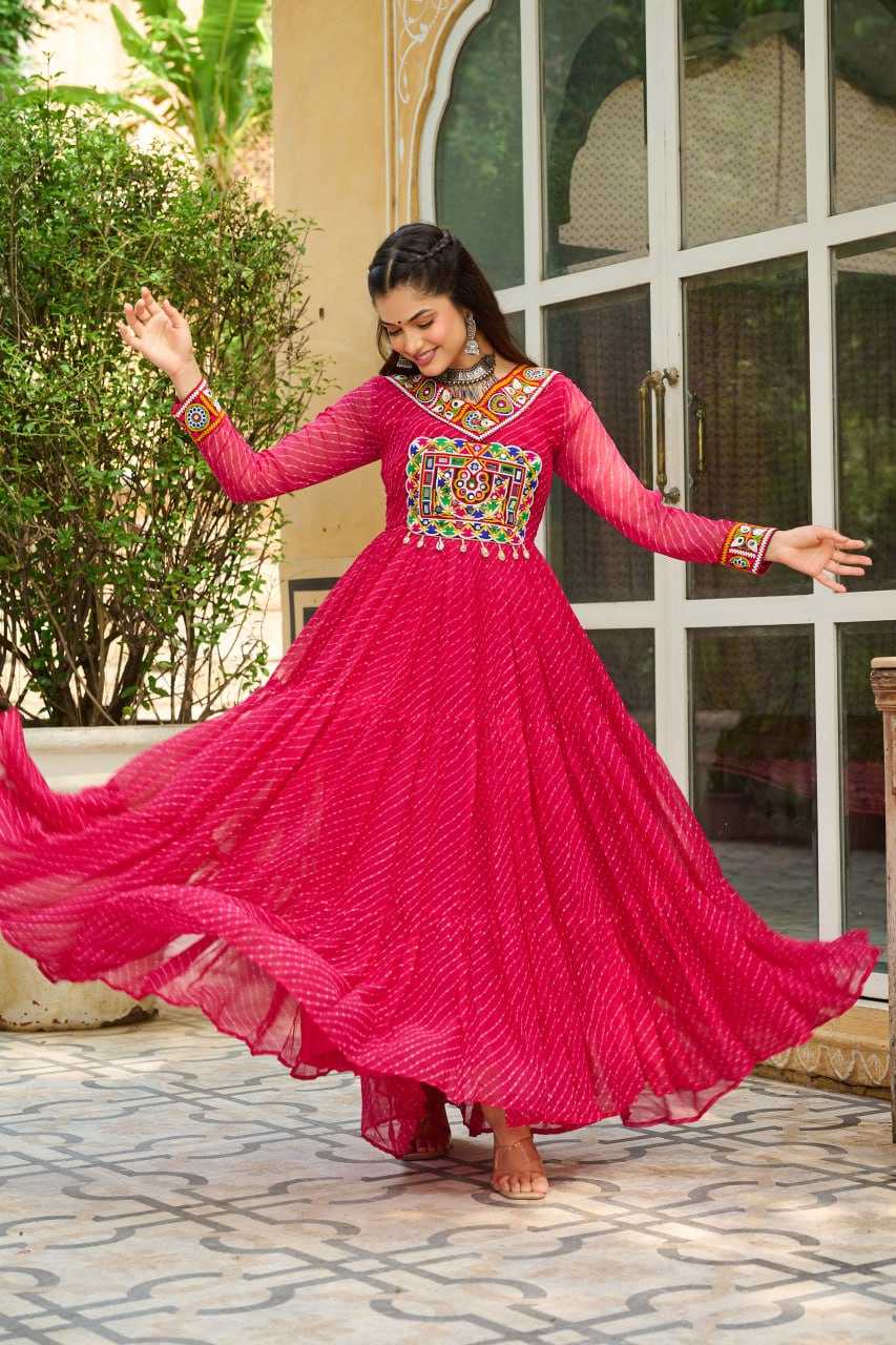 Ynf Georgette KESH489 1182 Gowns Wholesale Printed Gowns Long Gowns Georgette Gown Manufacturer