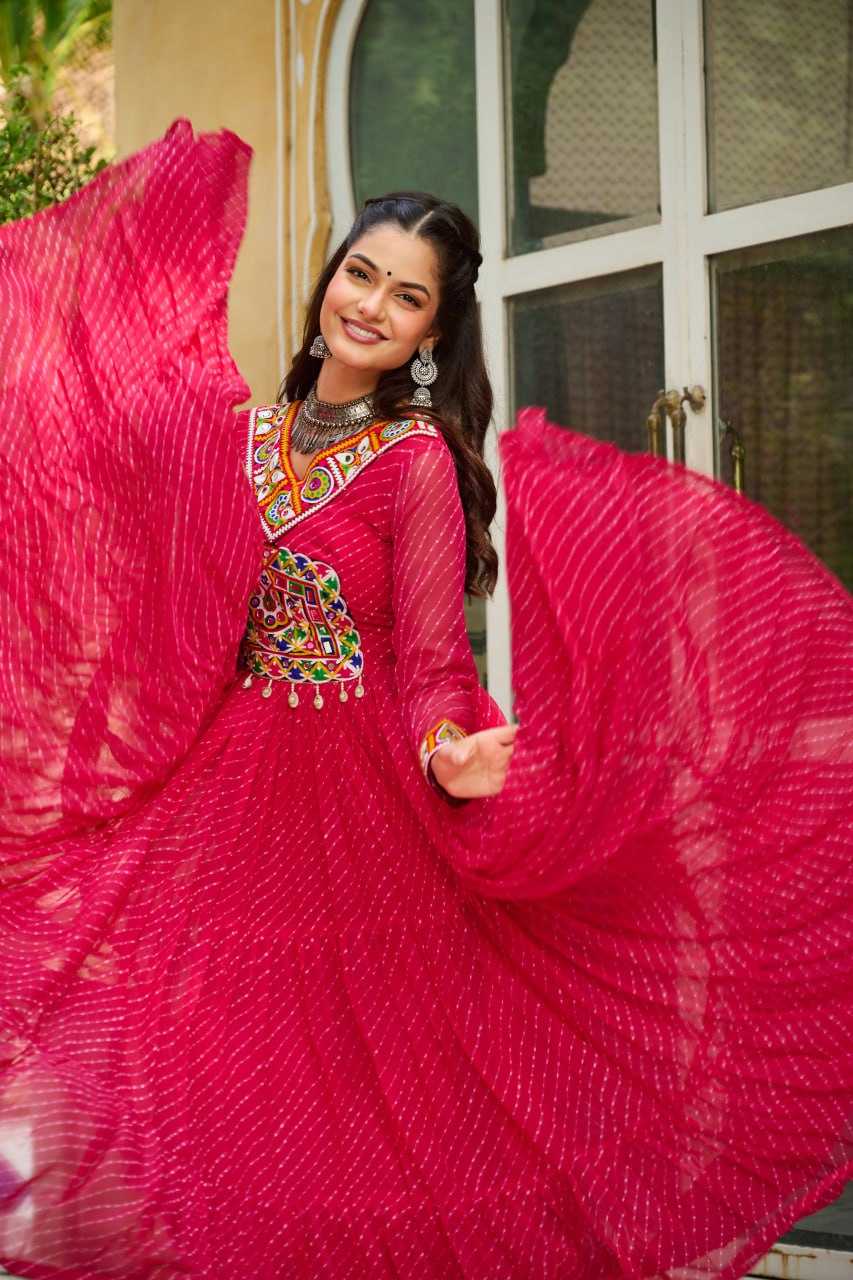 Ynf Georgette KESH489 1182 Gowns Wholesale Printed Gowns Long Gowns Georgette Gown Manufacturer