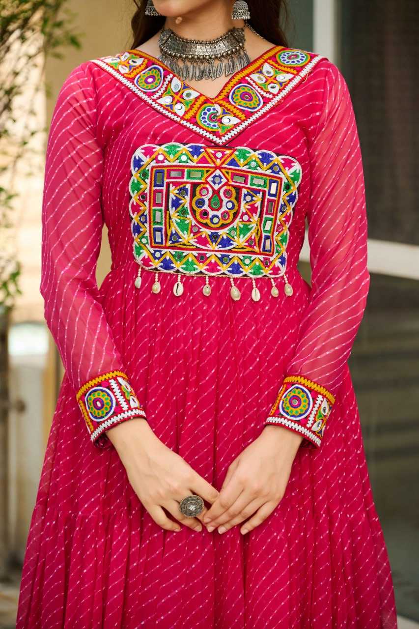 Ynf Georgette KESH489 1182 Gowns Wholesale Printed Gowns Long Gowns Georgette Gown Manufacturer