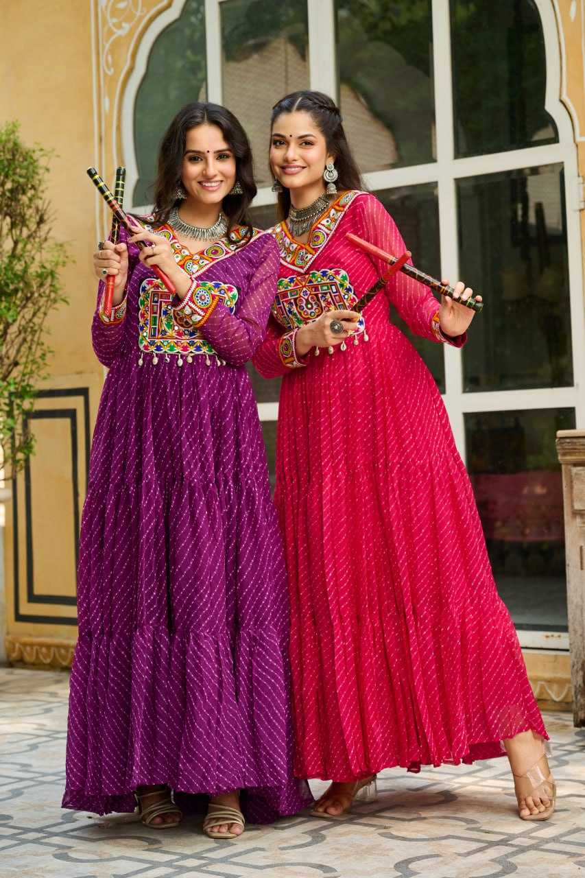 Ynf Georgette KESH489 1182 Gowns Wholesale Printed Gowns Long Gowns Georgette Gown Manufacturer