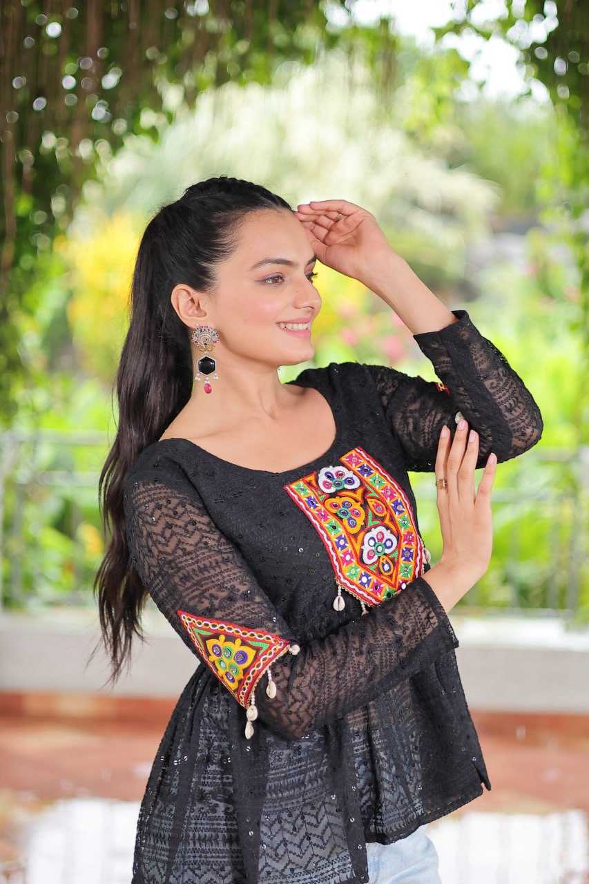 Ynf Georgette KESH489 1186 Western Wears Festive Collections Wholesale Tops One Piece Dress Manufacturer