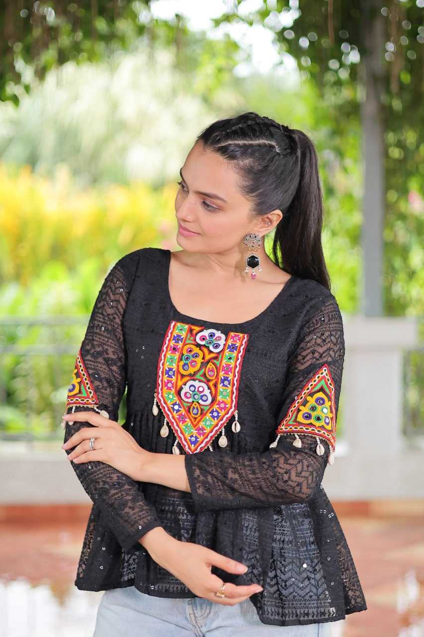 Ynf Georgette KESH489 1186 Western Wears Festive Collections Wholesale Tops One Piece Dress Manufacturer