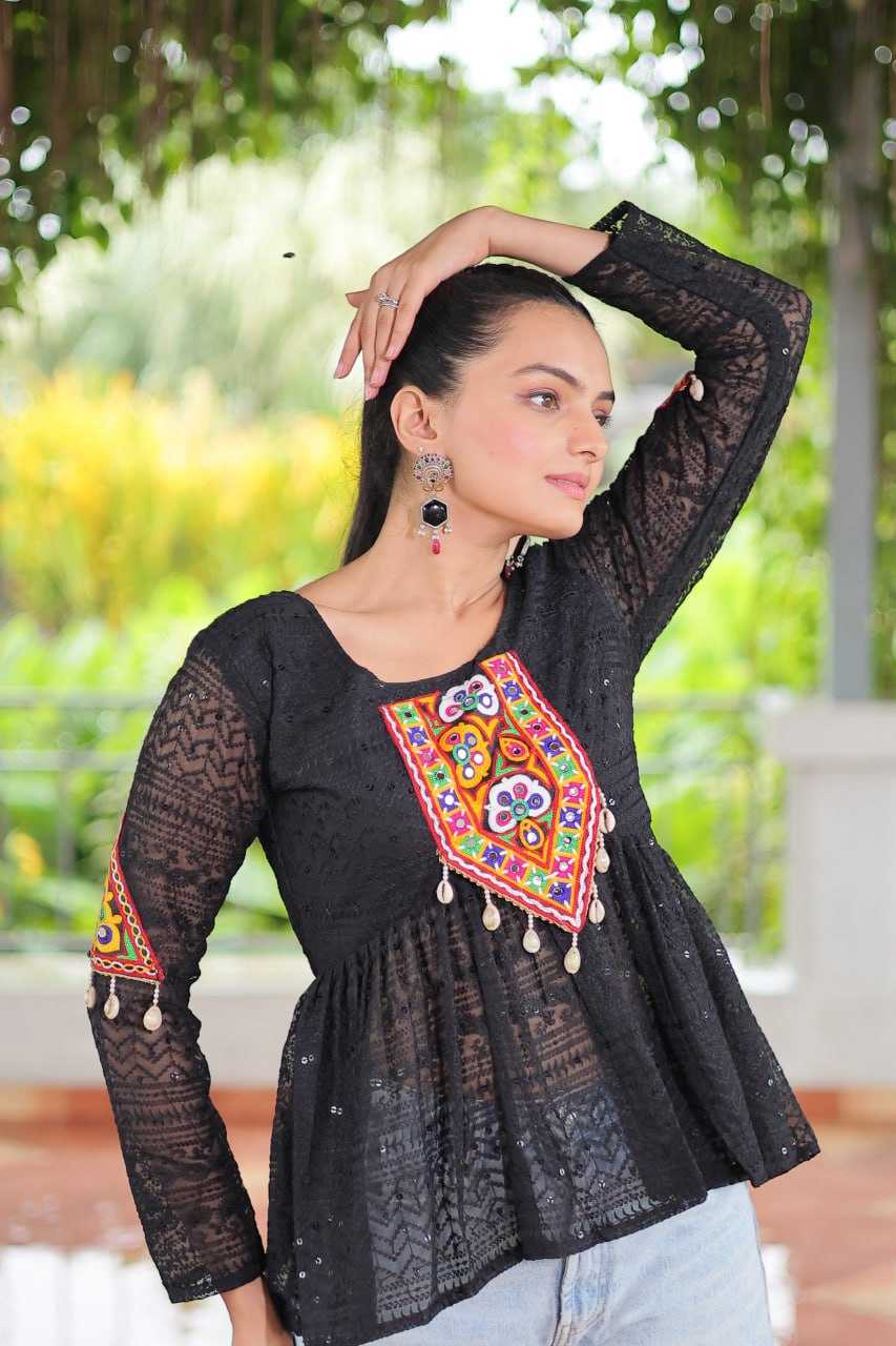 Ynf Georgette KESH489 1186 Western Wears Festive Collections Wholesale Tops One Piece Dress Manufacturer