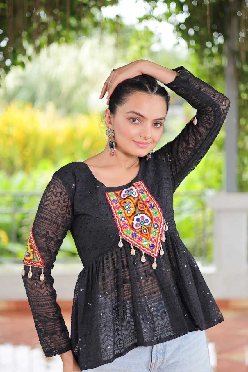 Ynf Georgette KESH489 1186 Western Wears Festive Collections Wholesale Tops One Piece Dress Manufacturer