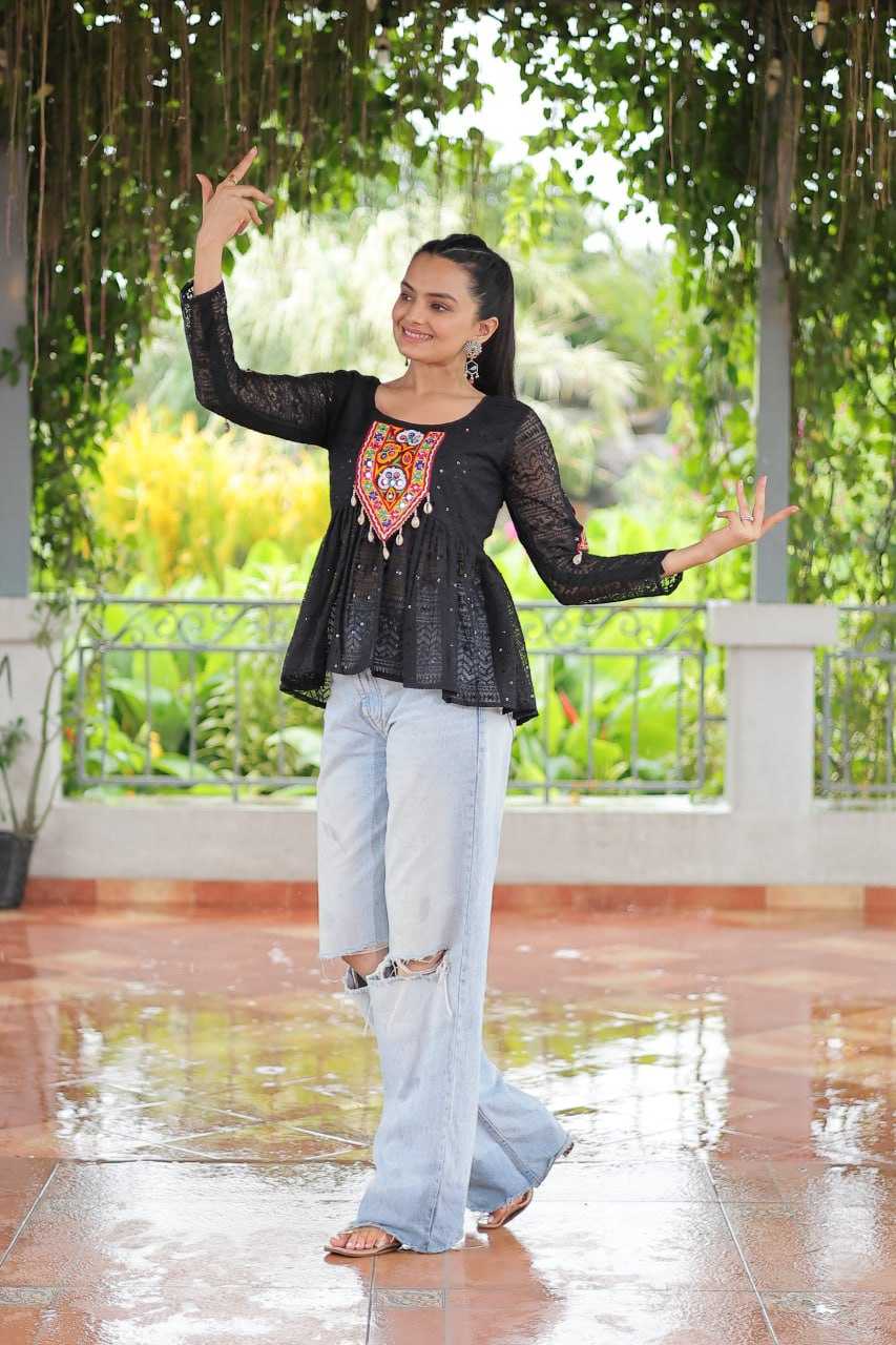 Ynf Georgette KESH489 1186 Western Wears Festive Collections Wholesale Tops One Piece Dress Manufacturer