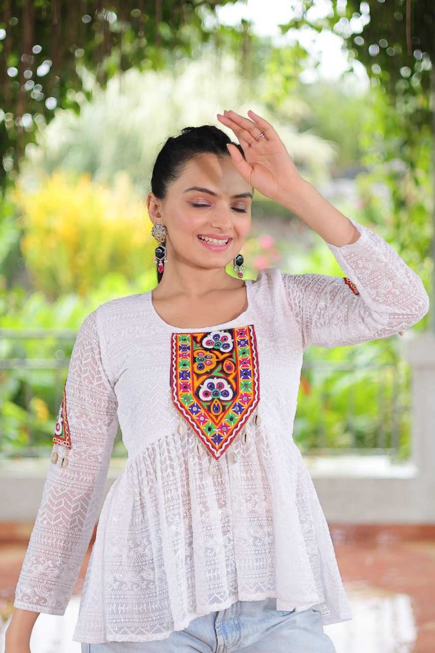 Ynf Georgette KESH489 1186 Western Wears Festive Collections Wholesale Tops One Piece Dress Manufacturer