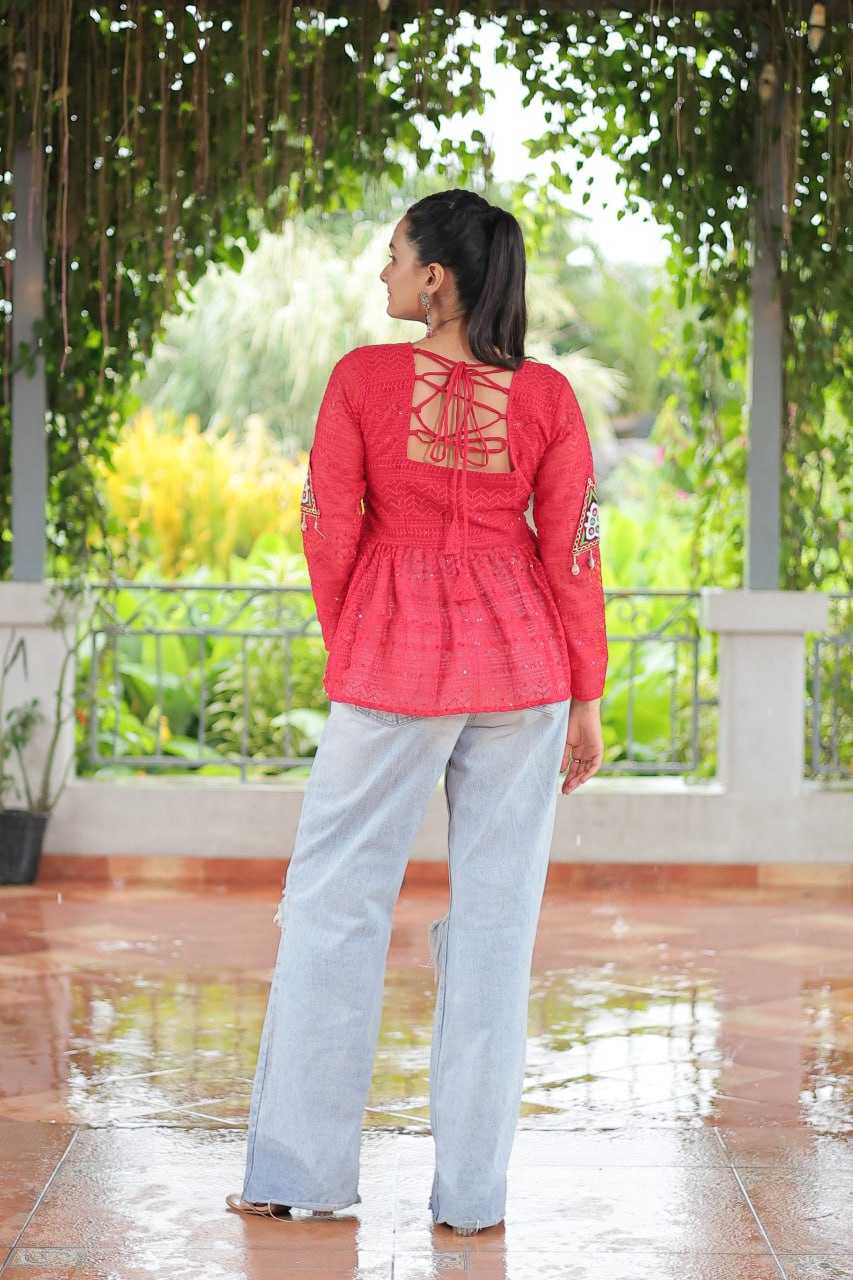 Ynf Georgette KESH489 1186 Western Wears Festive Collections Wholesale Tops One Piece Dress Manufacturer