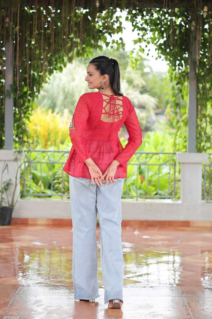 Ynf Georgette KESH489 1186 Western Wears Festive Collections Wholesale Tops One Piece Dress Manufacturer