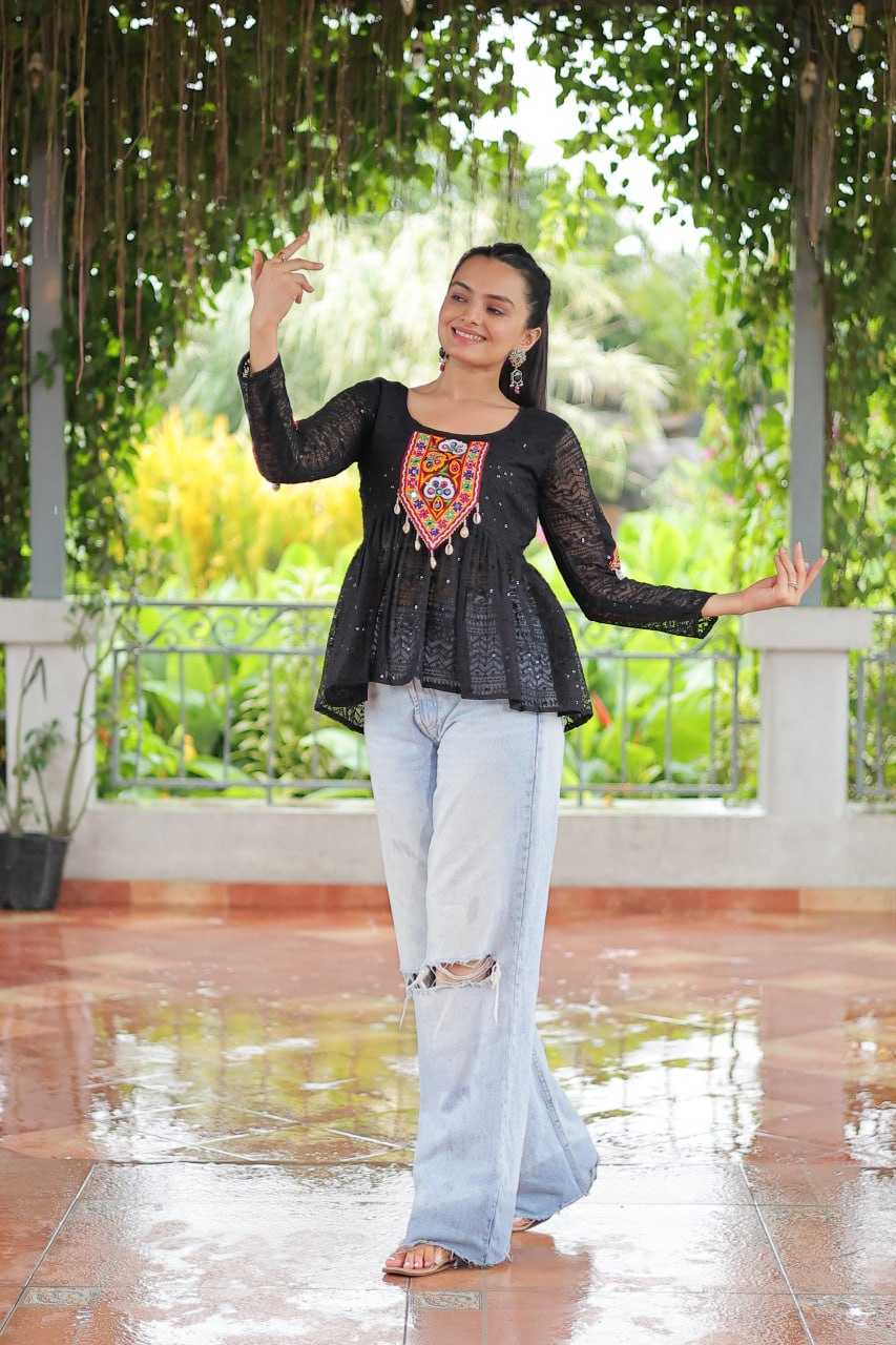 Ynf Georgette KESH489 1186 Western Wears Festive Collections Wholesale Tops One Piece Dress Manufacturer