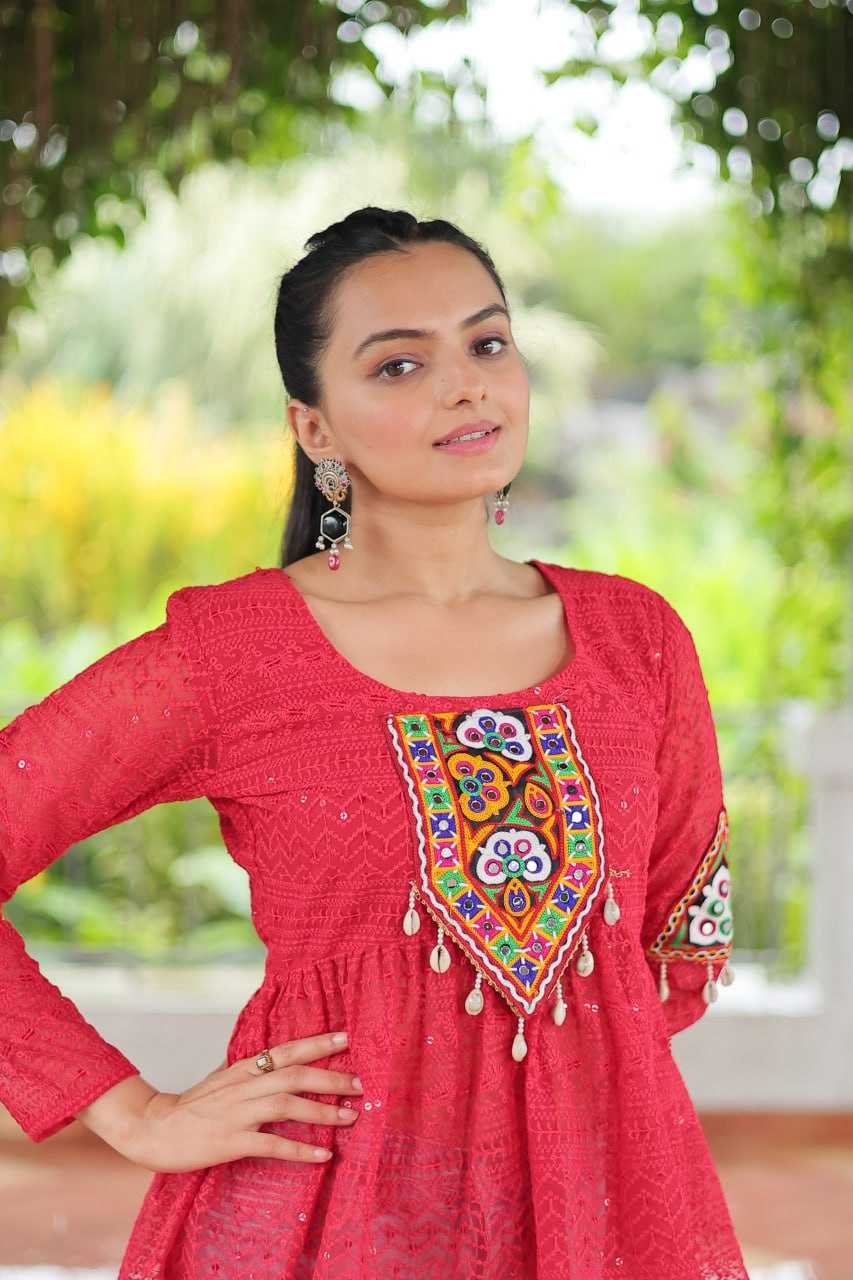 Ynf Georgette KESH489 1186 Western Wears Festive Collections Wholesale Tops One Piece Dress Manufacturer