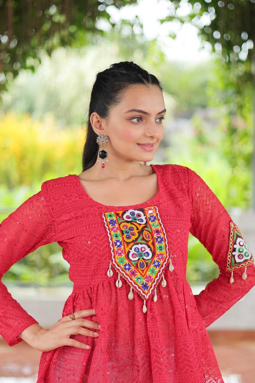 Ynf Georgette KESH489 1186 Western Wears Festive Collections Wholesale Tops One Piece Dress Manufacturer