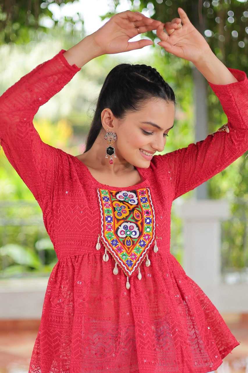 Ynf Georgette KESH489 1186 Western Wears Festive Collections Wholesale Tops One Piece Dress Manufacturer