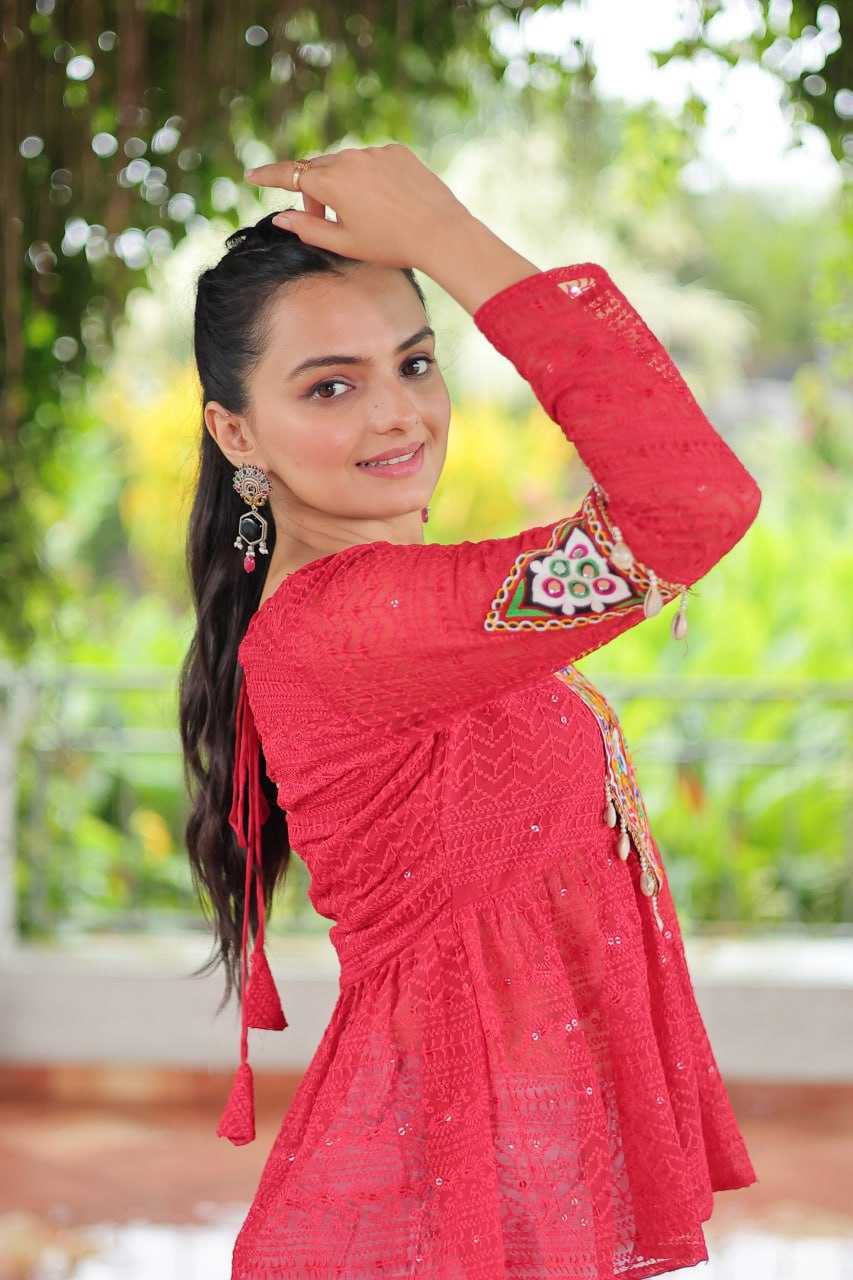 Ynf Georgette KESH489 1186 Western Wears Festive Collections Wholesale Tops One Piece Dress Manufacturer
