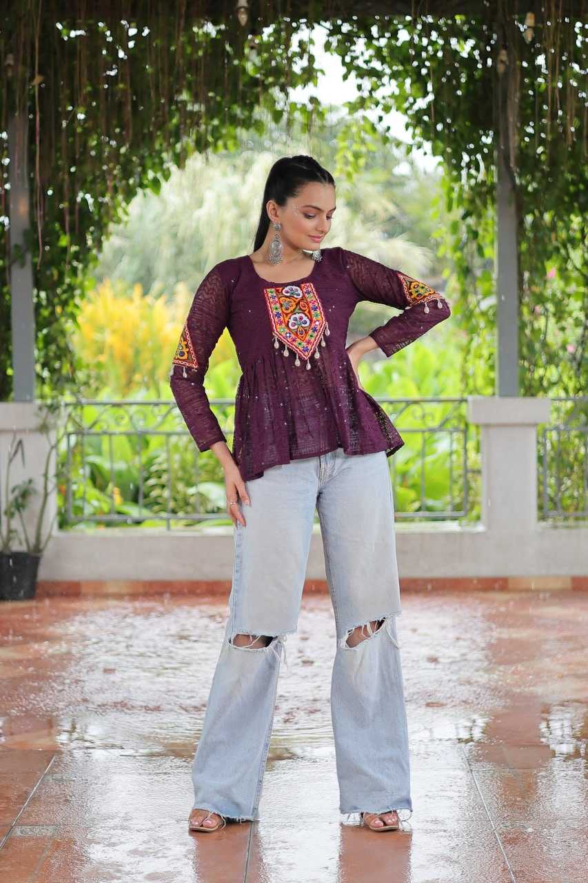Ynf Georgette KESH489 1186 Western Wears Festive Collections Wholesale Tops One Piece Dress Manufacturer