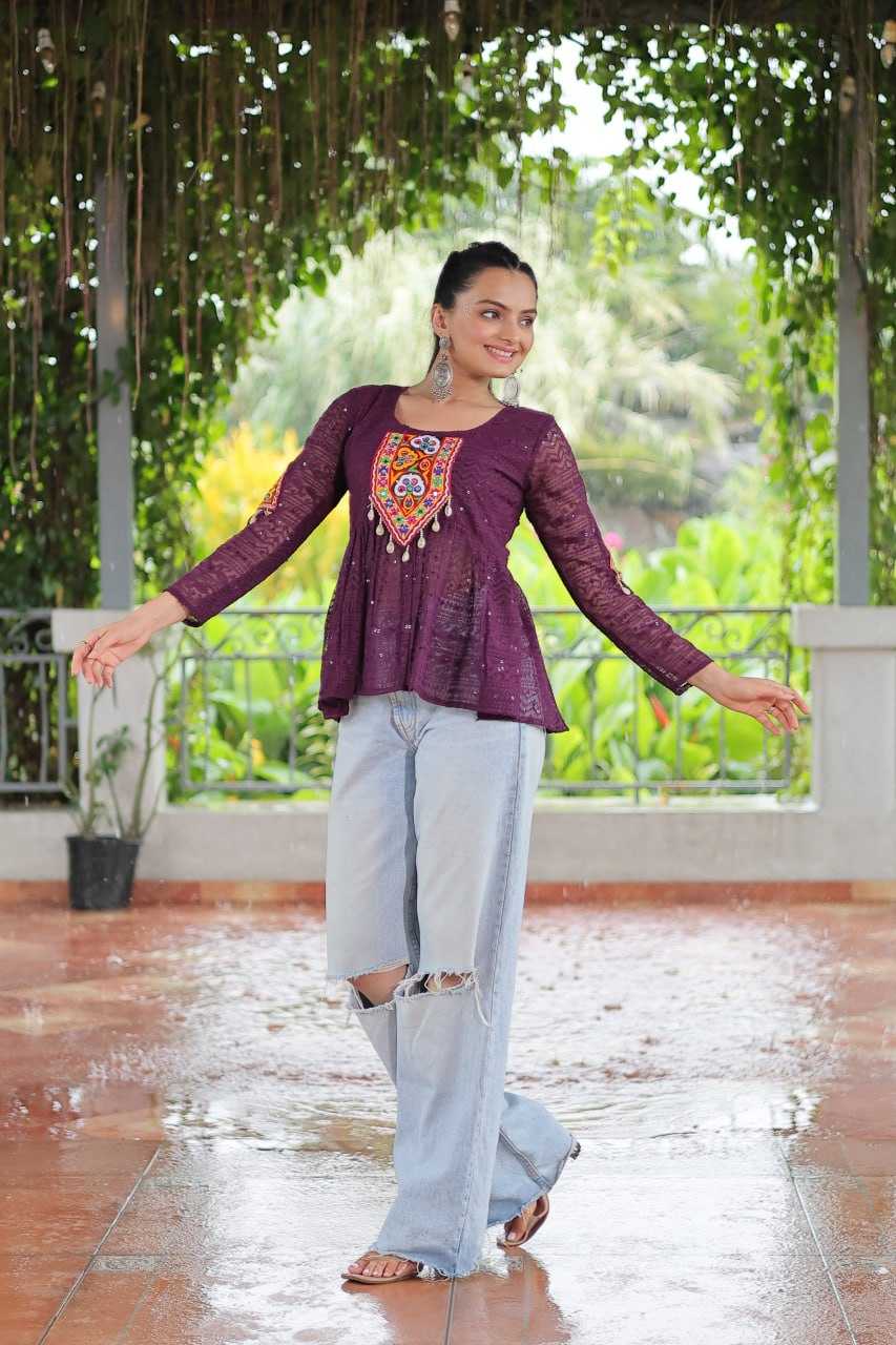 Ynf Georgette KESH489 1186 Western Wears Festive Collections Wholesale Tops One Piece Dress Manufacturer
