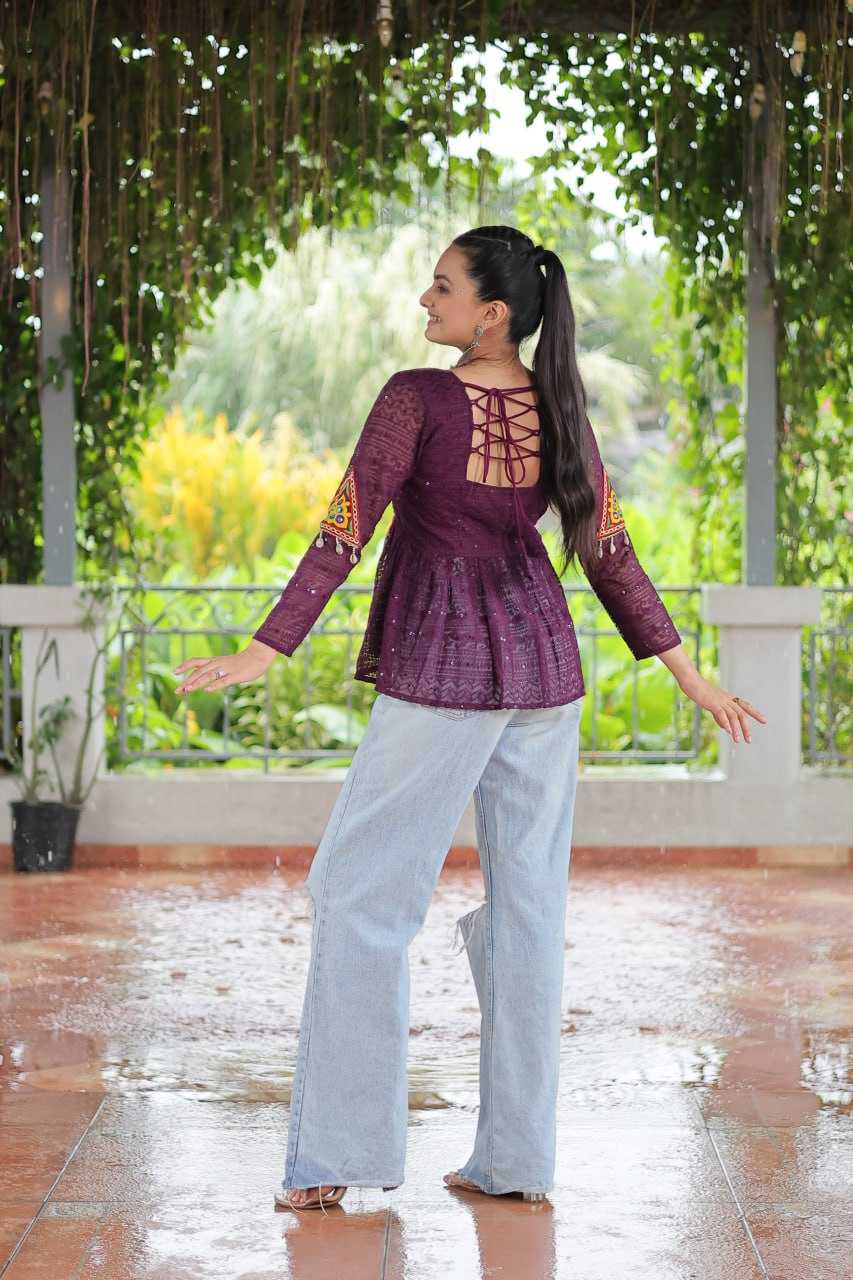 Ynf Georgette KESH489 1186 Western Wears Festive Collections Wholesale Tops One Piece Dress Manufacturer