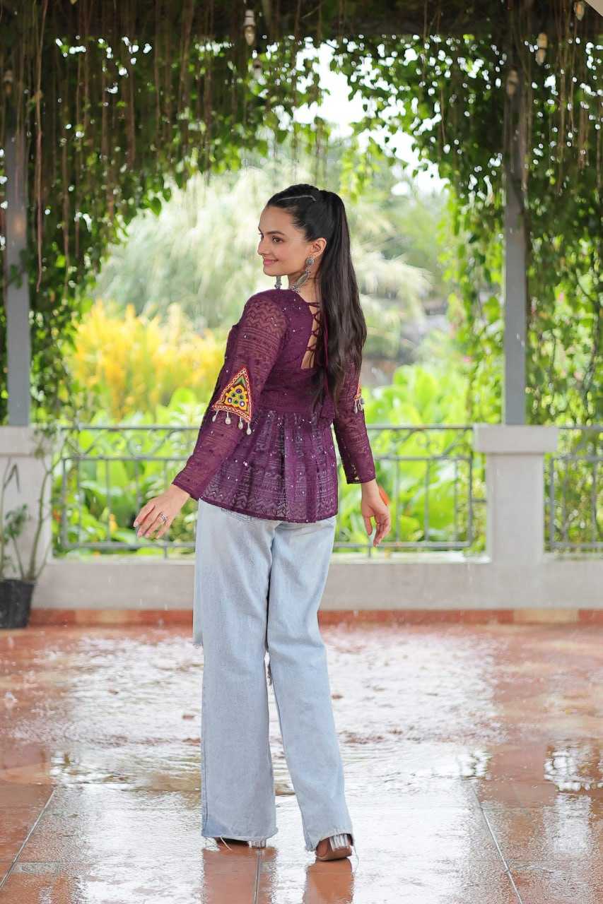 Ynf Georgette KESH489 1186 Western Wears Festive Collections Wholesale Tops One Piece Dress Manufacturer