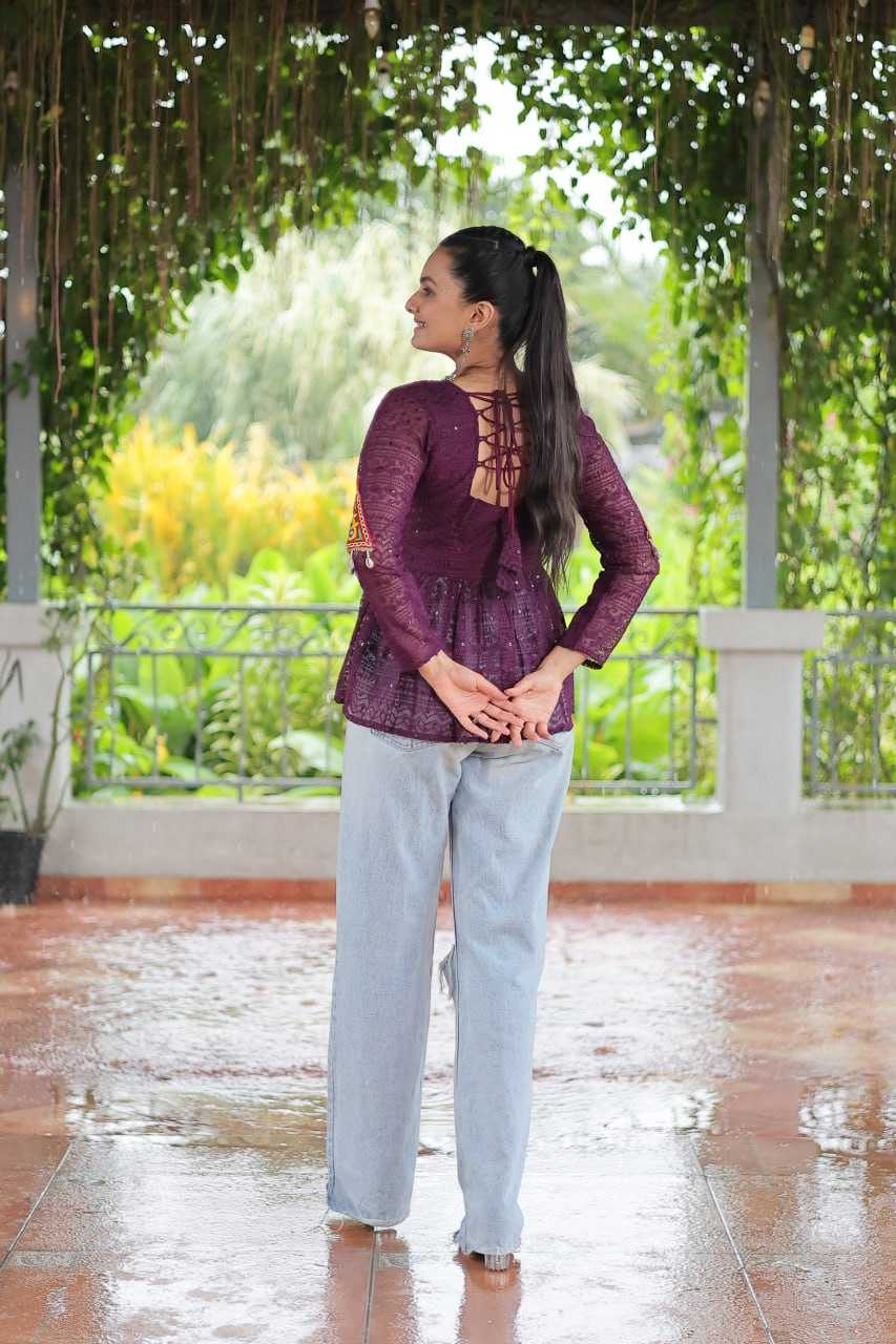 Ynf Georgette KESH489 1186 Western Wears Festive Collections Wholesale Tops One Piece Dress Manufacturer