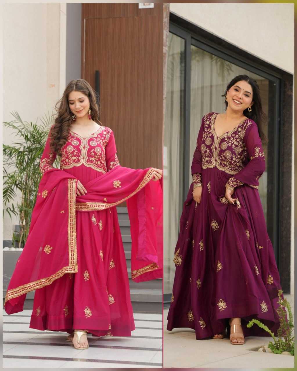Ynf Georgette KESH491 9230 Gowns Wholesale Designer Gowns Gown With Dupatta Manufacturer