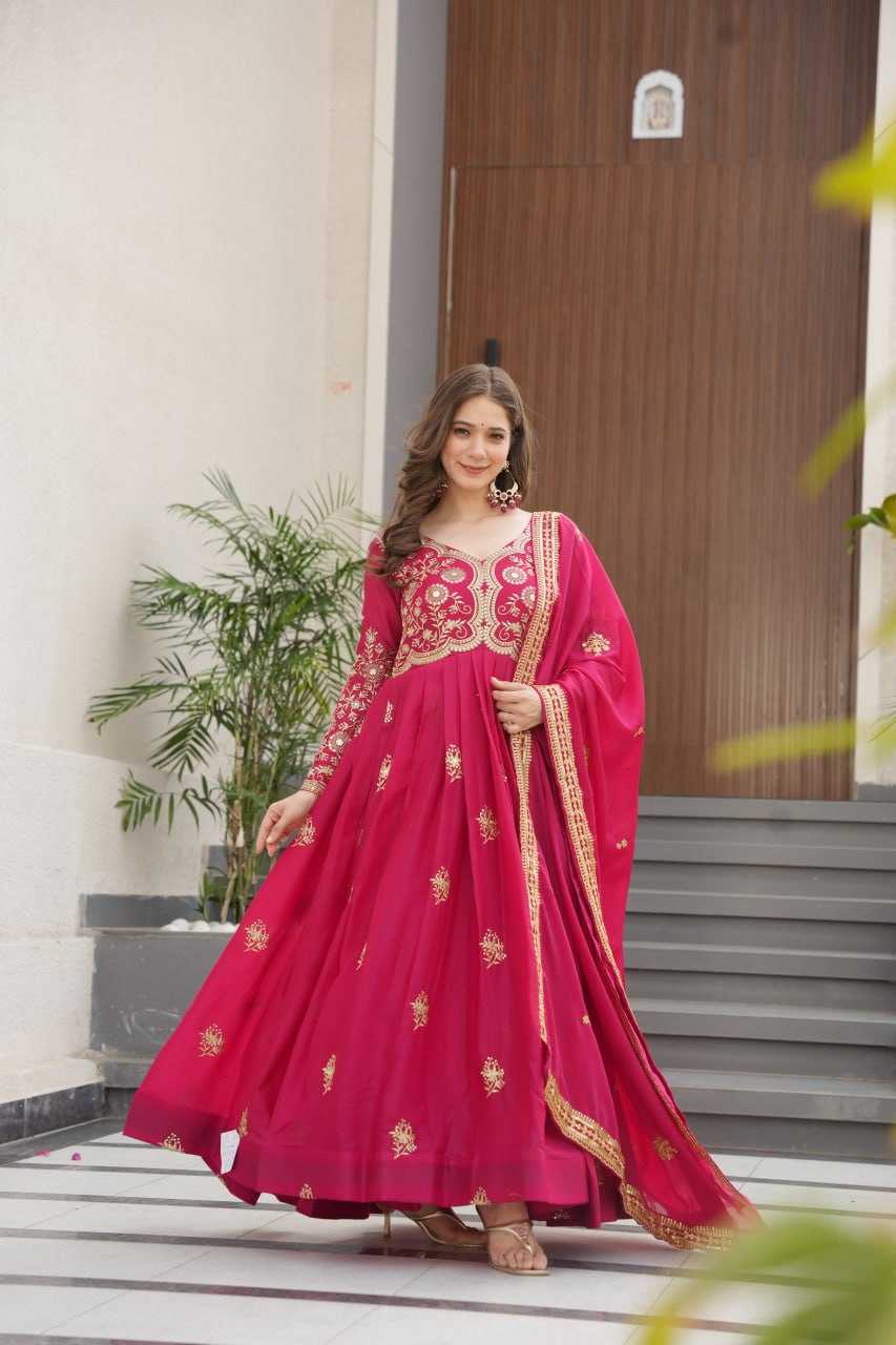 Ynf Georgette KESH491 9230 Gowns Wholesale Designer Gowns Gown With Dupatta Manufacturer