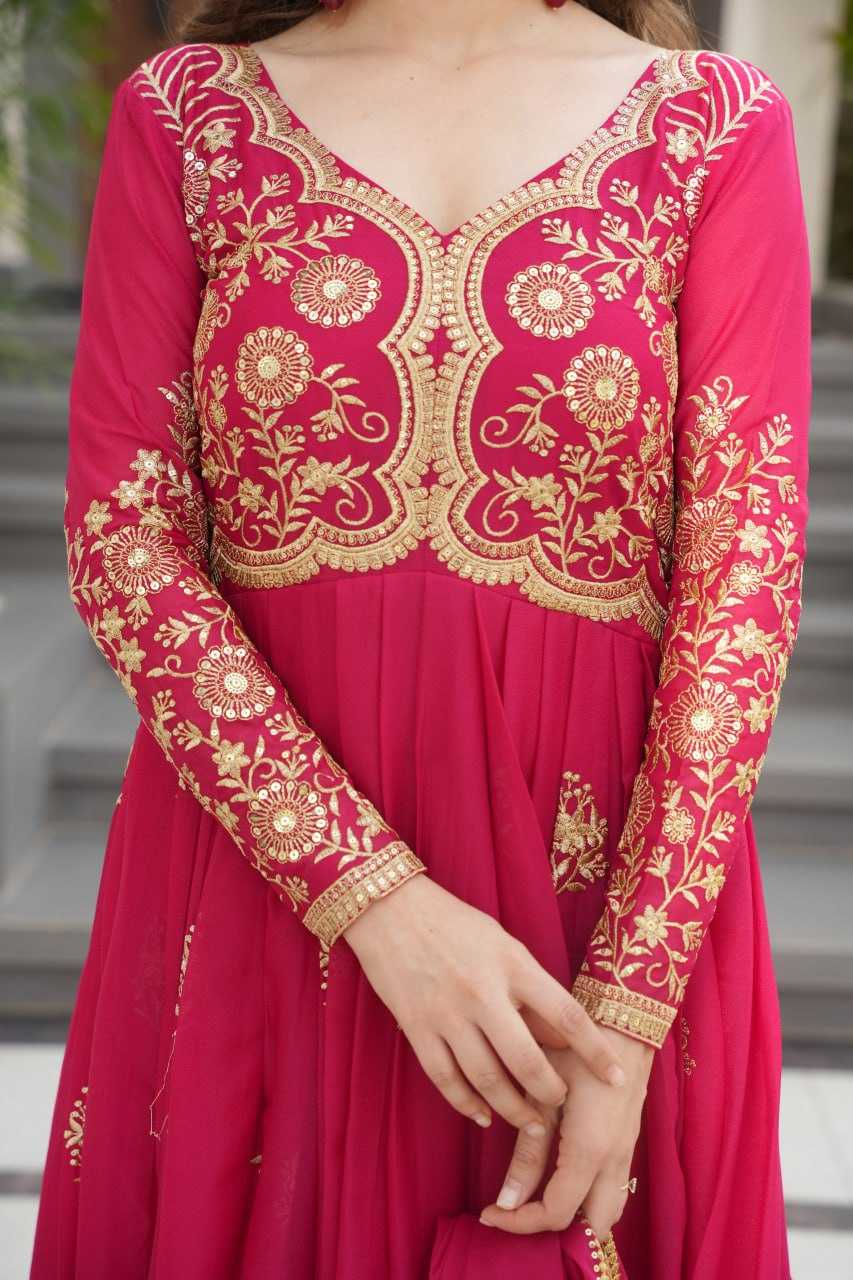 Ynf Georgette KESH491 9230 Gowns Wholesale Designer Gowns Gown With Dupatta Manufacturer