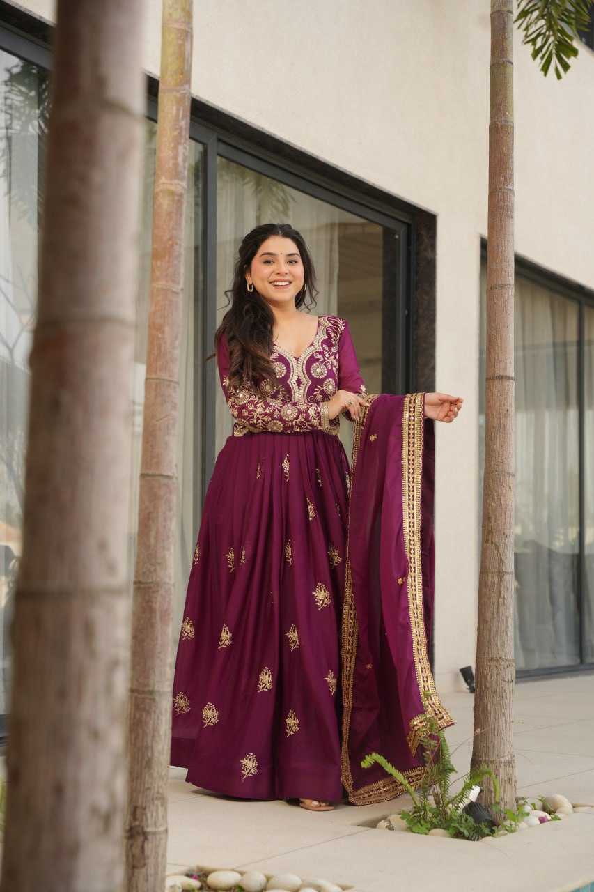 Ynf Georgette KESH491 9230 Gowns Wholesale Designer Gowns Gown With Dupatta Manufacturer