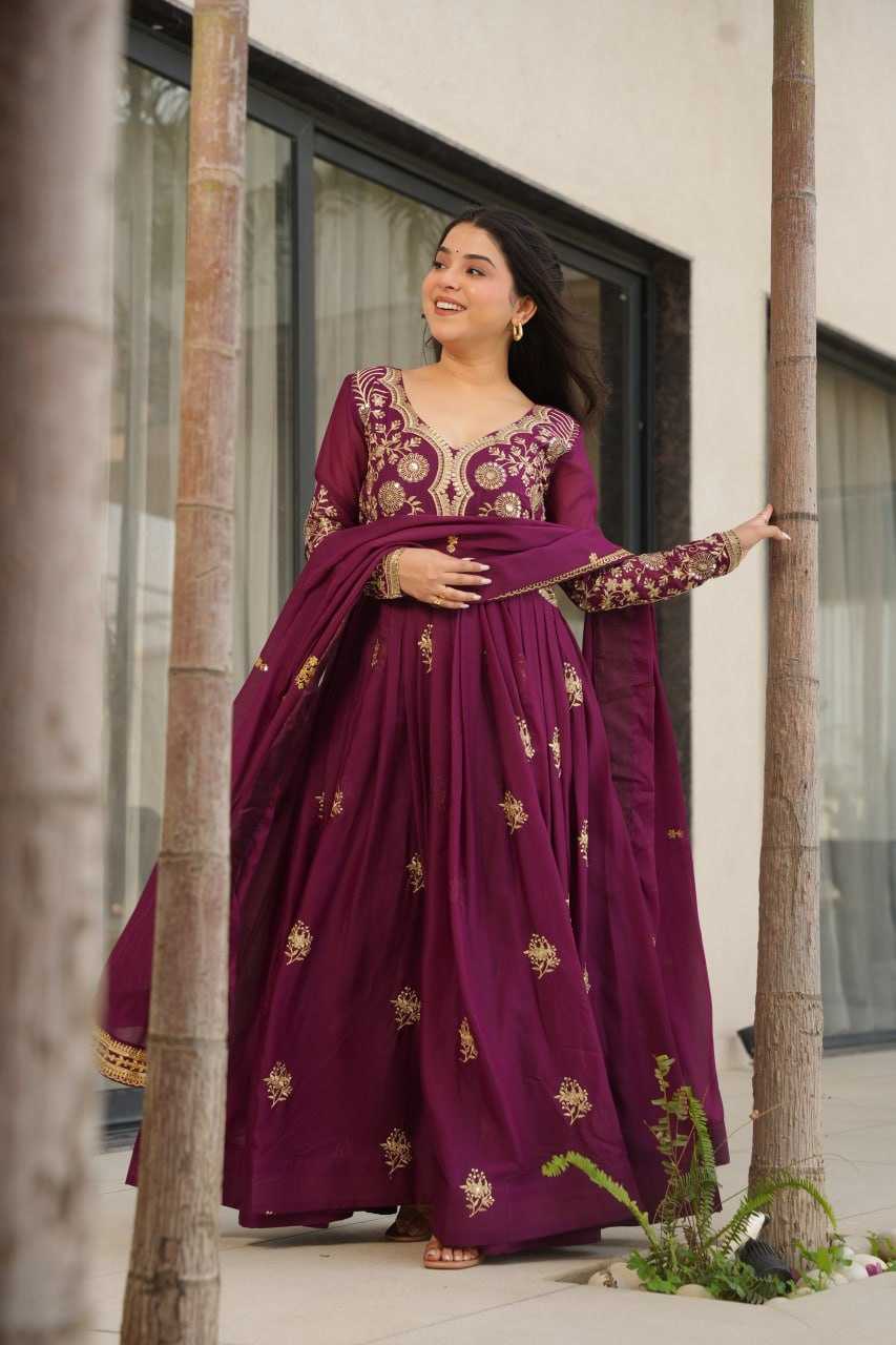 Ynf Georgette KESH491 9230 Gowns Wholesale Designer Gowns Gown With Dupatta Manufacturer