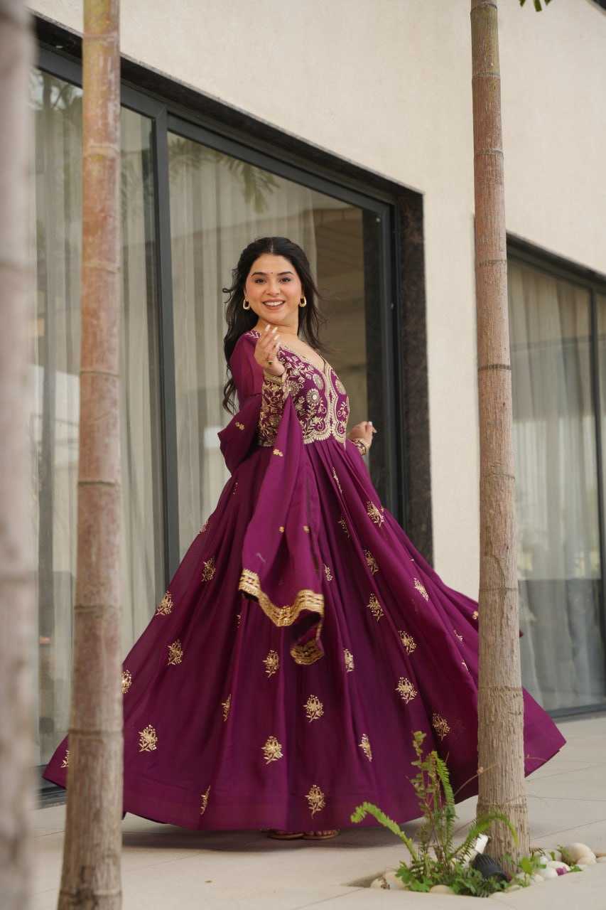 Ynf Georgette KESH491 9230 Gowns Wholesale Designer Gowns Gown With Dupatta Manufacturer