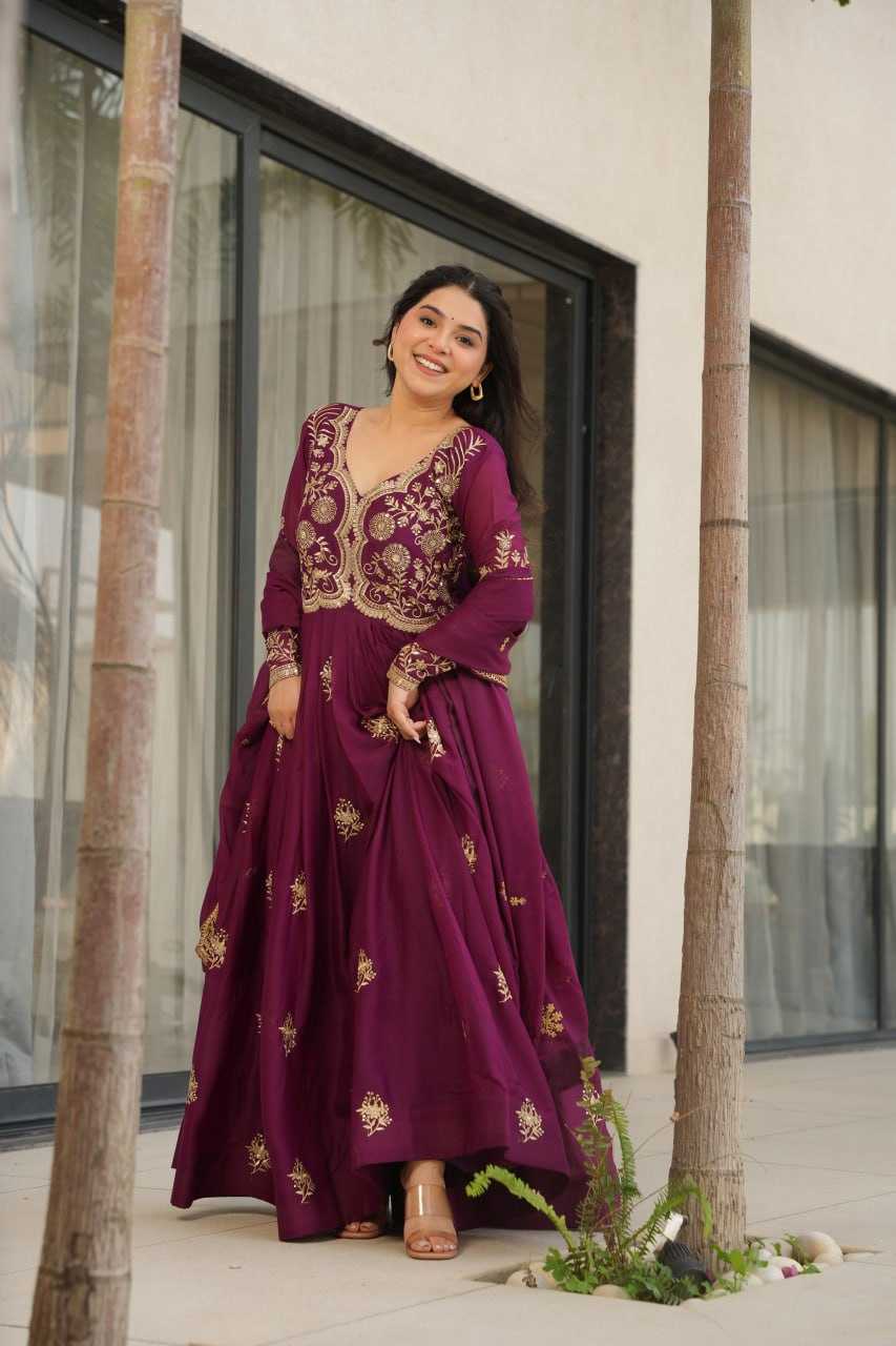 Ynf Georgette KESH491 9230 Gowns Wholesale Designer Gowns Gown With Dupatta Manufacturer