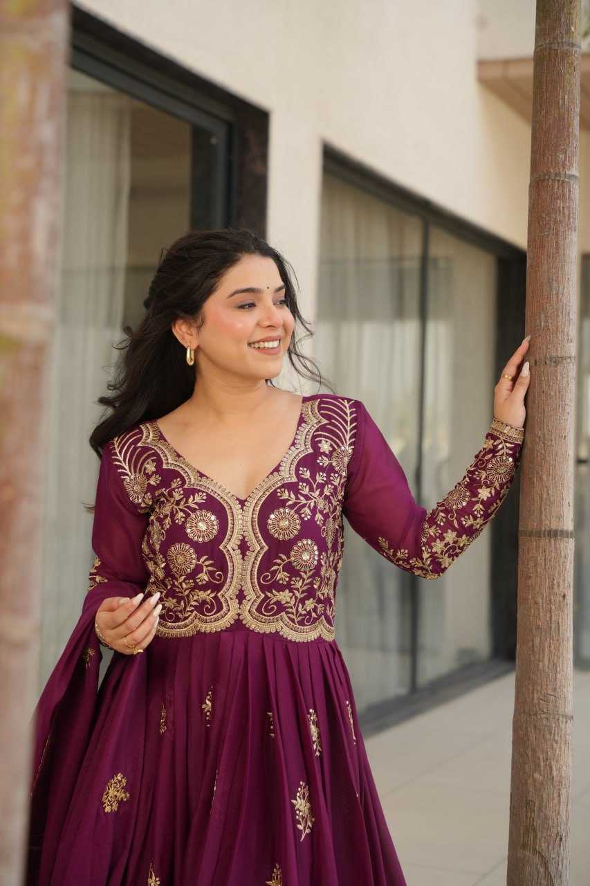 Ynf Georgette KESH491 9230 Gowns Wholesale Designer Gowns Gown With Dupatta Manufacturer