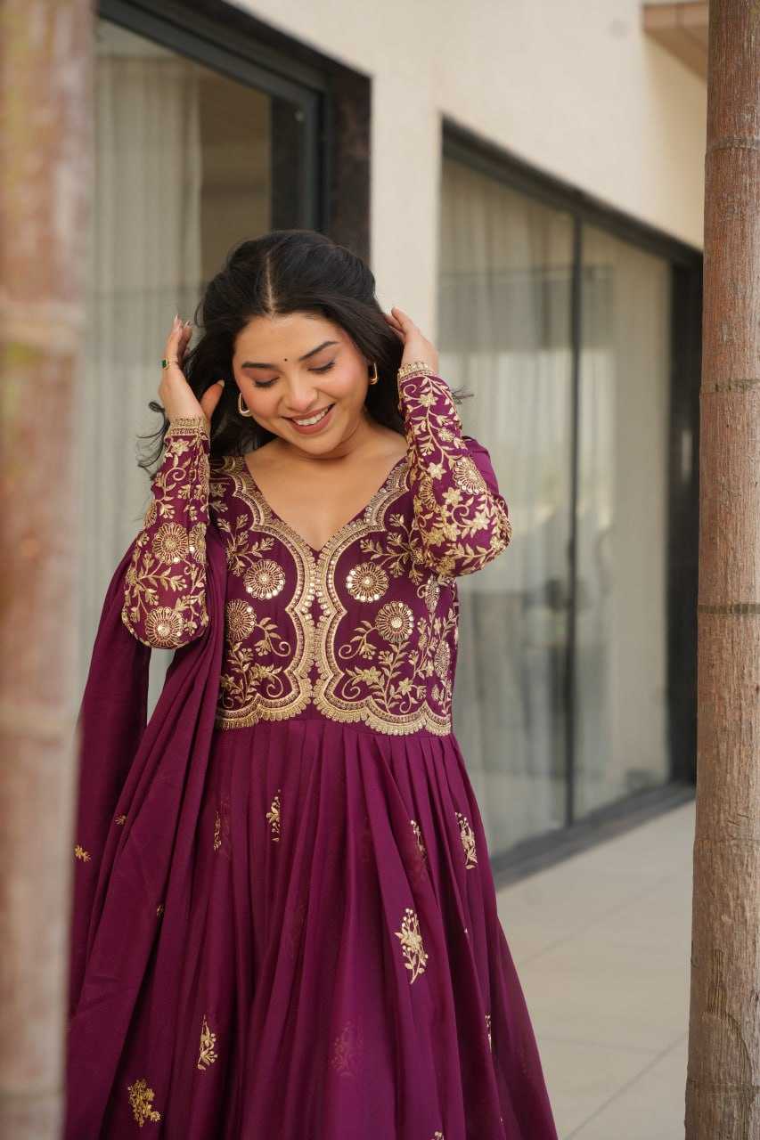 Ynf Georgette KESH491 9230 Gowns Wholesale Designer Gowns Gown With Dupatta Manufacturer