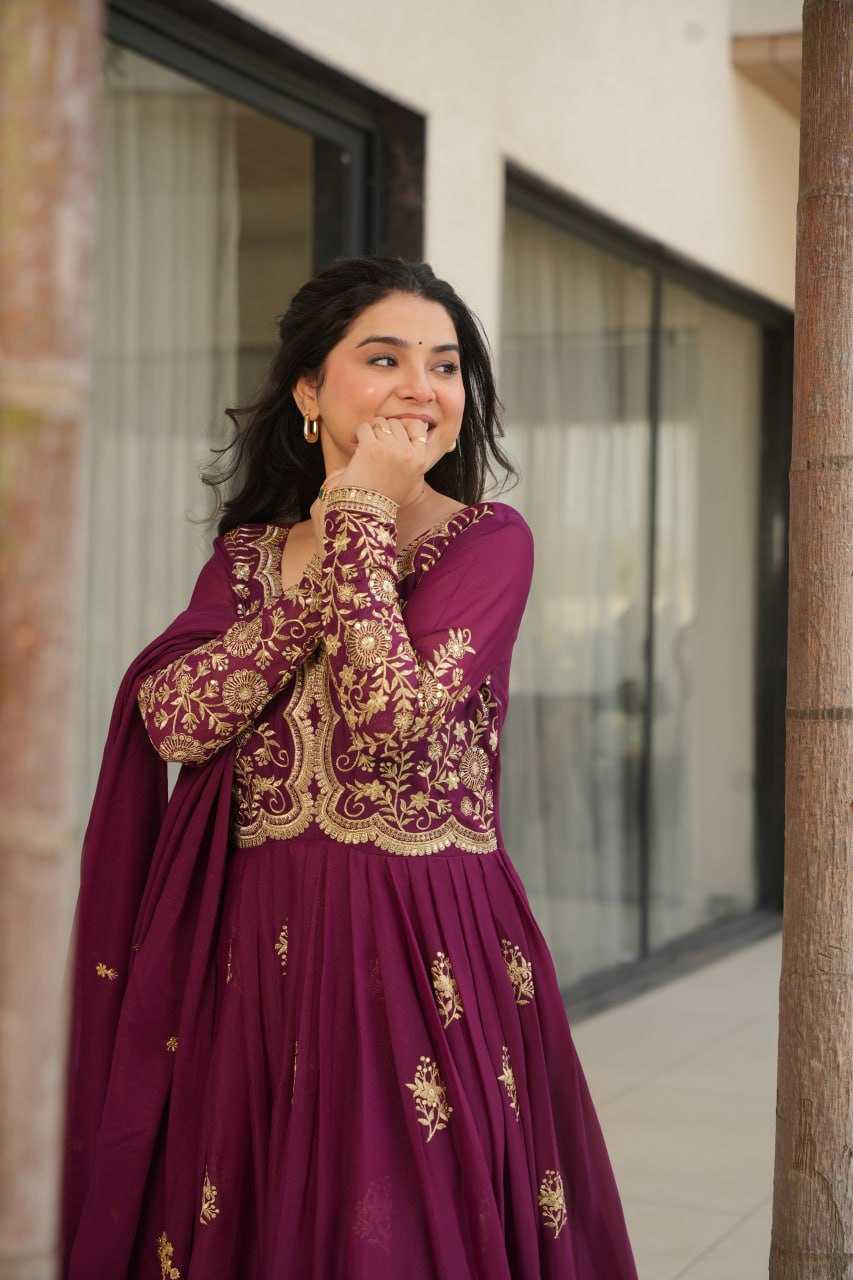 Ynf Georgette KESH491 9230 Gowns Wholesale Designer Gowns Gown With Dupatta Manufacturer
