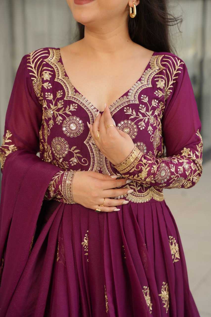 Ynf Georgette KESH491 9230 Gowns Wholesale Designer Gowns Gown With Dupatta Manufacturer