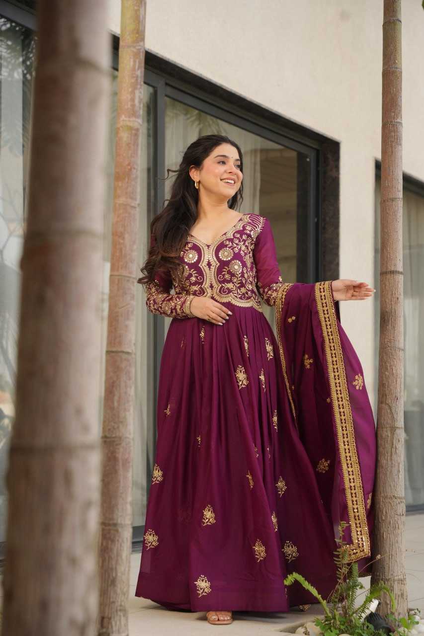 Ynf Georgette KESH491 9230 Gowns Wholesale Designer Gowns Gown With Dupatta Manufacturer