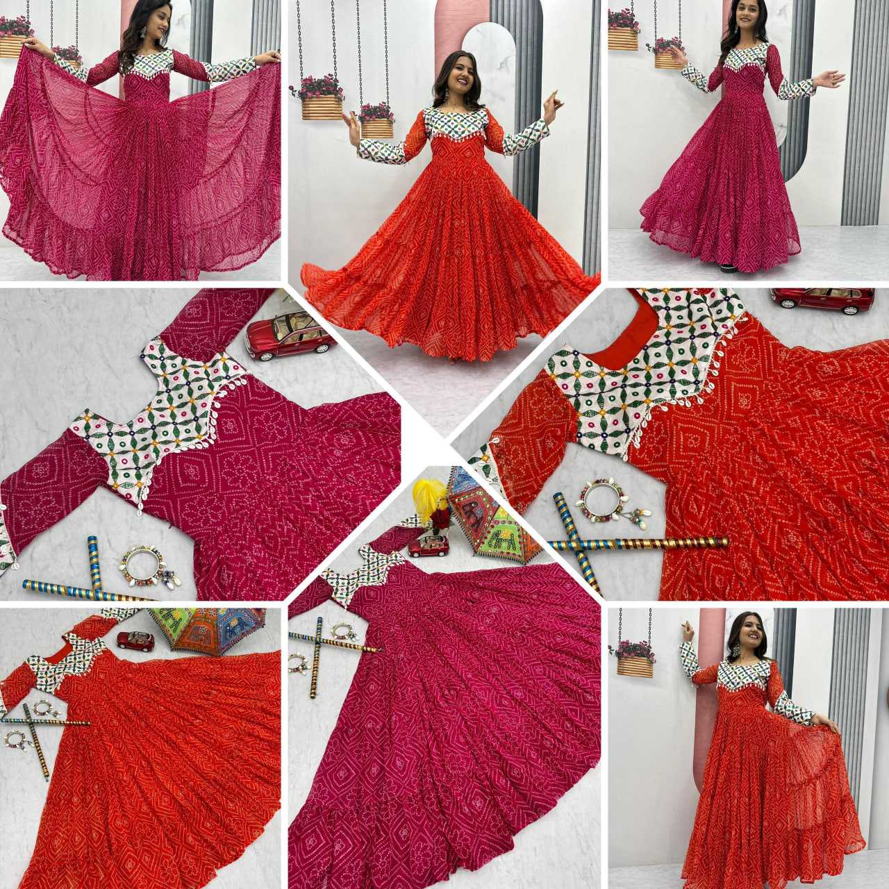 Ynf Georgette KESH496 N42 Gowns Wholesale Embroidery Gowns Long Gowns Georgette Gown Manufacturer