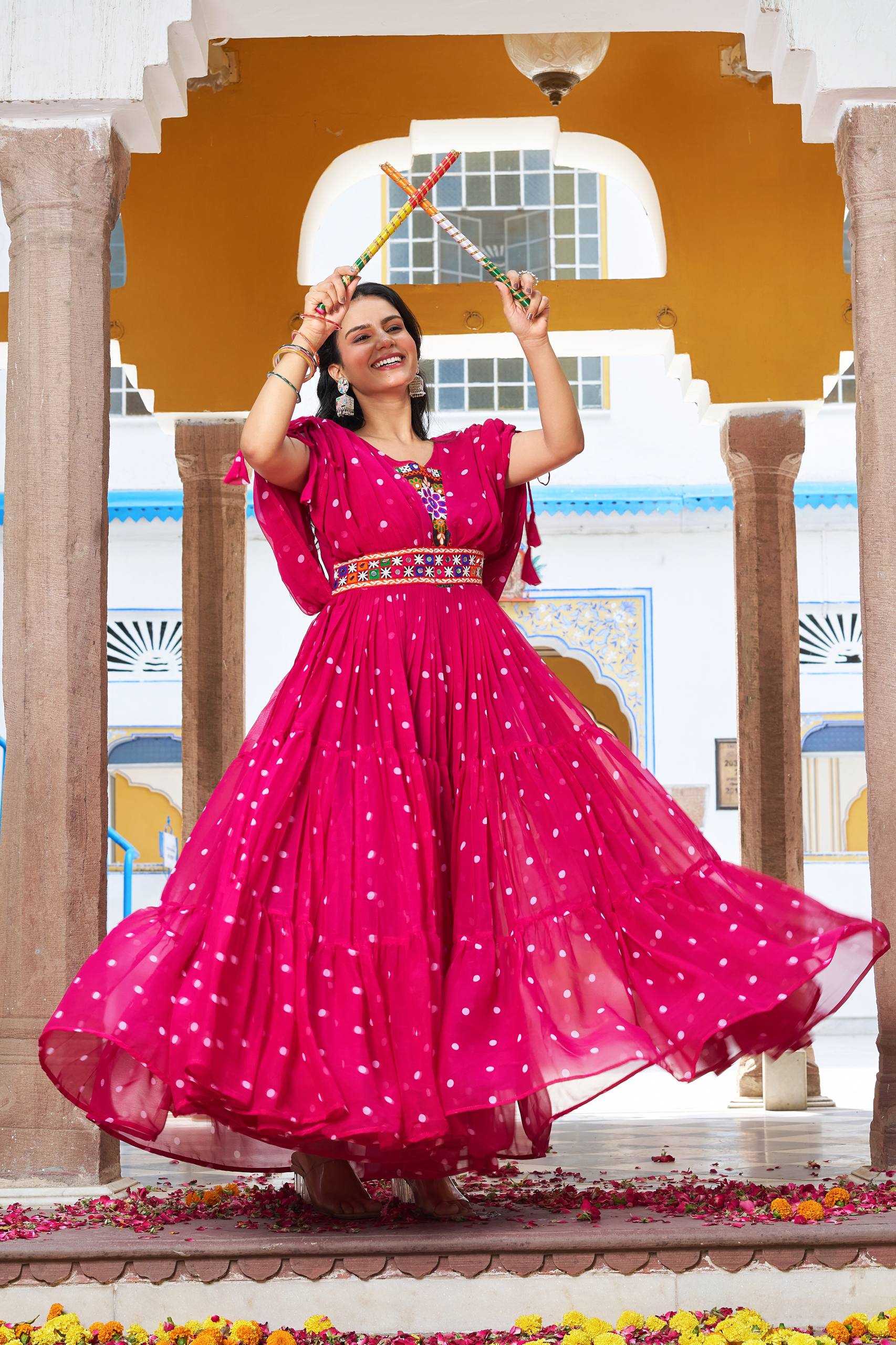Ynf Georgette KESH498 112 Gowns Wedding Collections Festive Collections Wholesale Printed Gowns Georgette Gown Party Wear Gowns Manufacturer