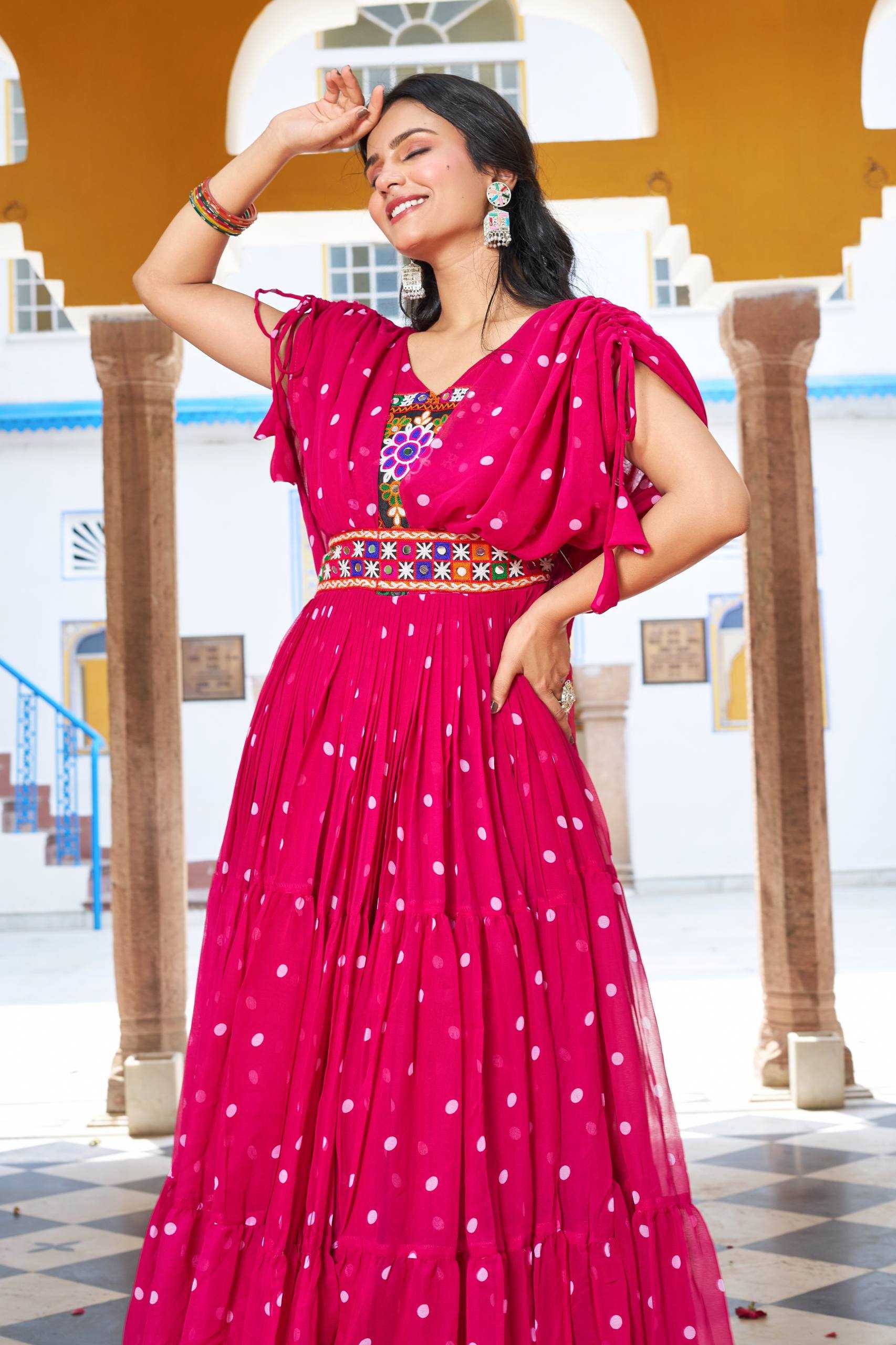 Ynf Georgette KESH498 112 Gowns Wedding Collections Festive Collections Wholesale Printed Gowns Georgette Gown Party Wear Gowns Manufacturer