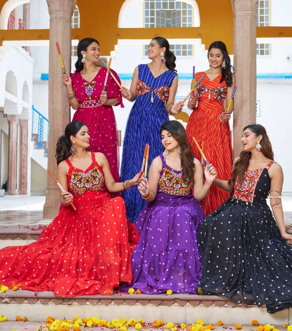Ynf Georgette KESH498 112 Gowns Wedding Collections Festive Collections Wholesale Printed Gowns Georgette Gown Party Wear Gowns Manufacturer