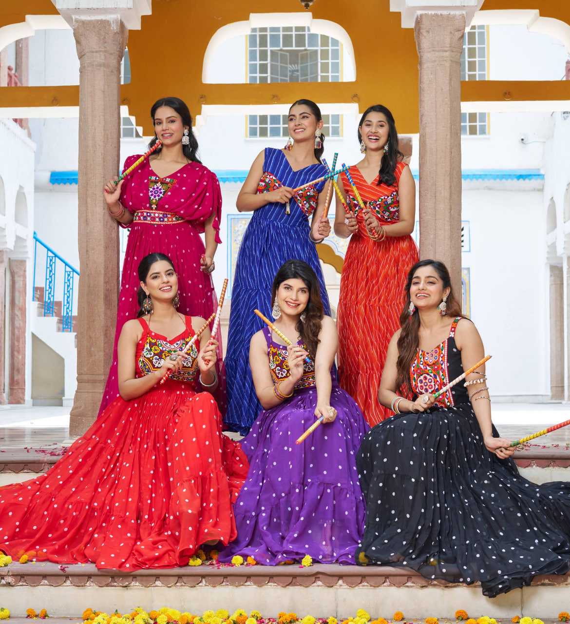 Ynf Georgette KESH498 112 Gowns Wedding Collections Festive Collections Wholesale Printed Gowns Georgette Gown Party Wear Gowns Manufacturer