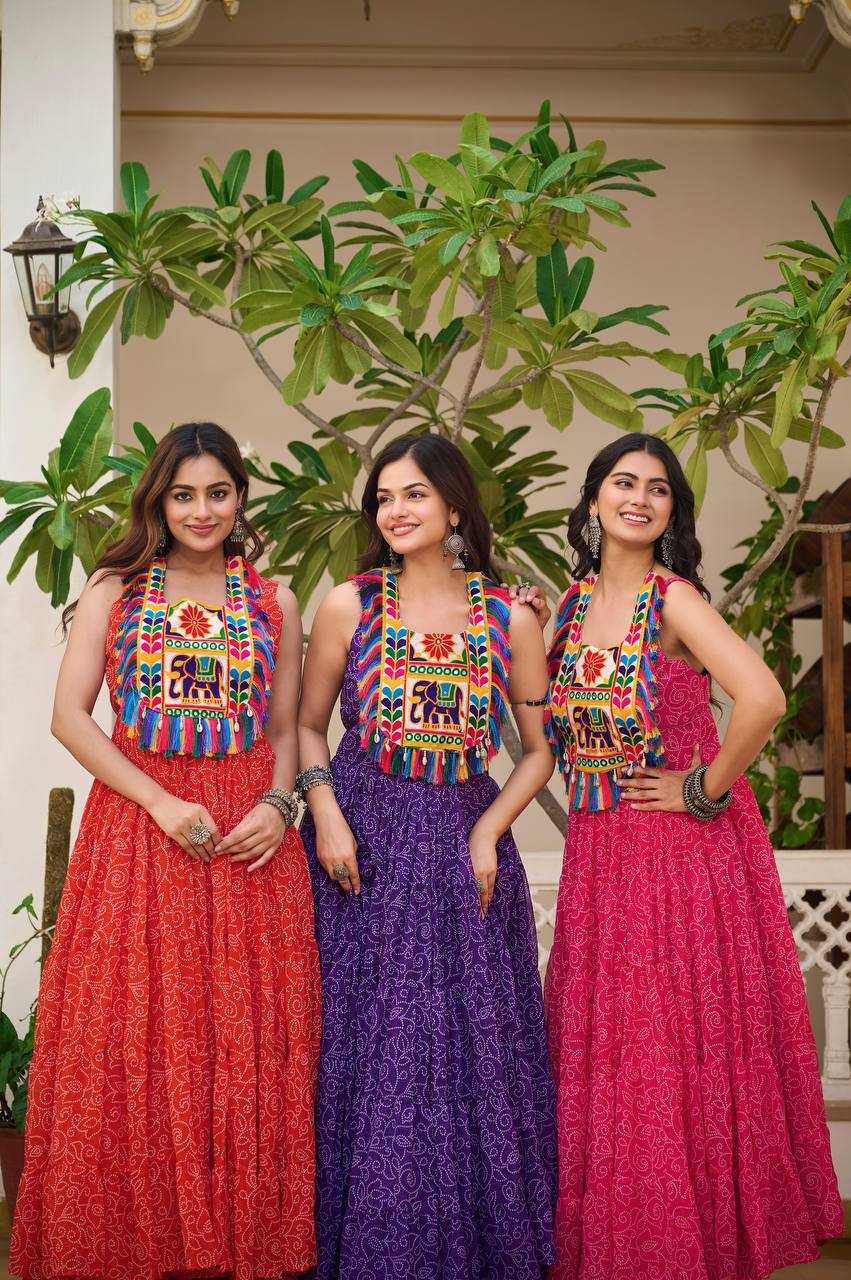 Ynf Georgette KESH498 114 Gowns Wholesale Embroidery Gowns Long Gowns Georgette Gown Manufacturer