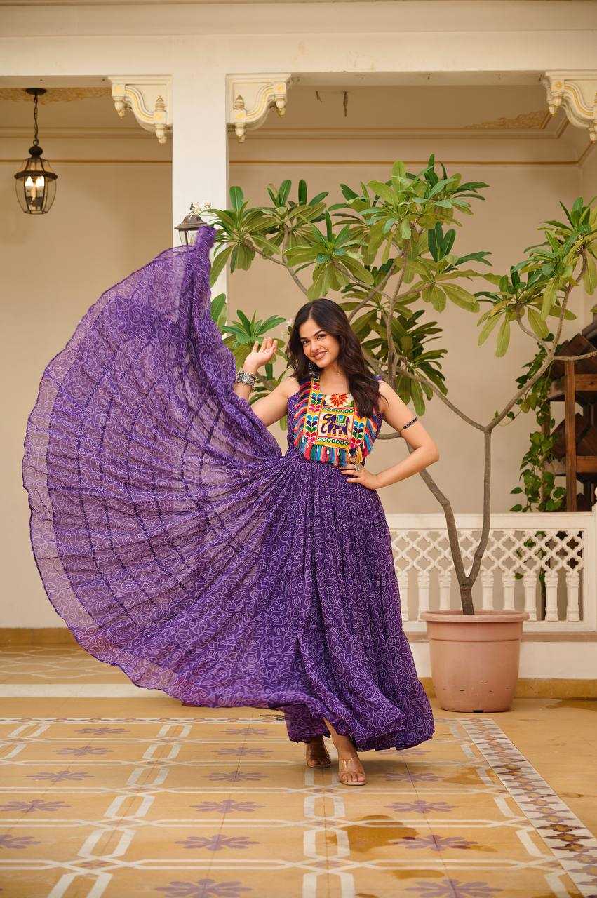 Ynf Georgette KESH498 114 Gowns Wholesale Embroidery Gowns Long Gowns Georgette Gown Manufacturer