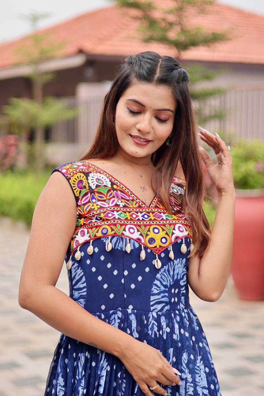 Ynf Georgette KESH498 116 Gowns Wholesale Printed Gowns Long Gowns Georgette Gown Manufacturer