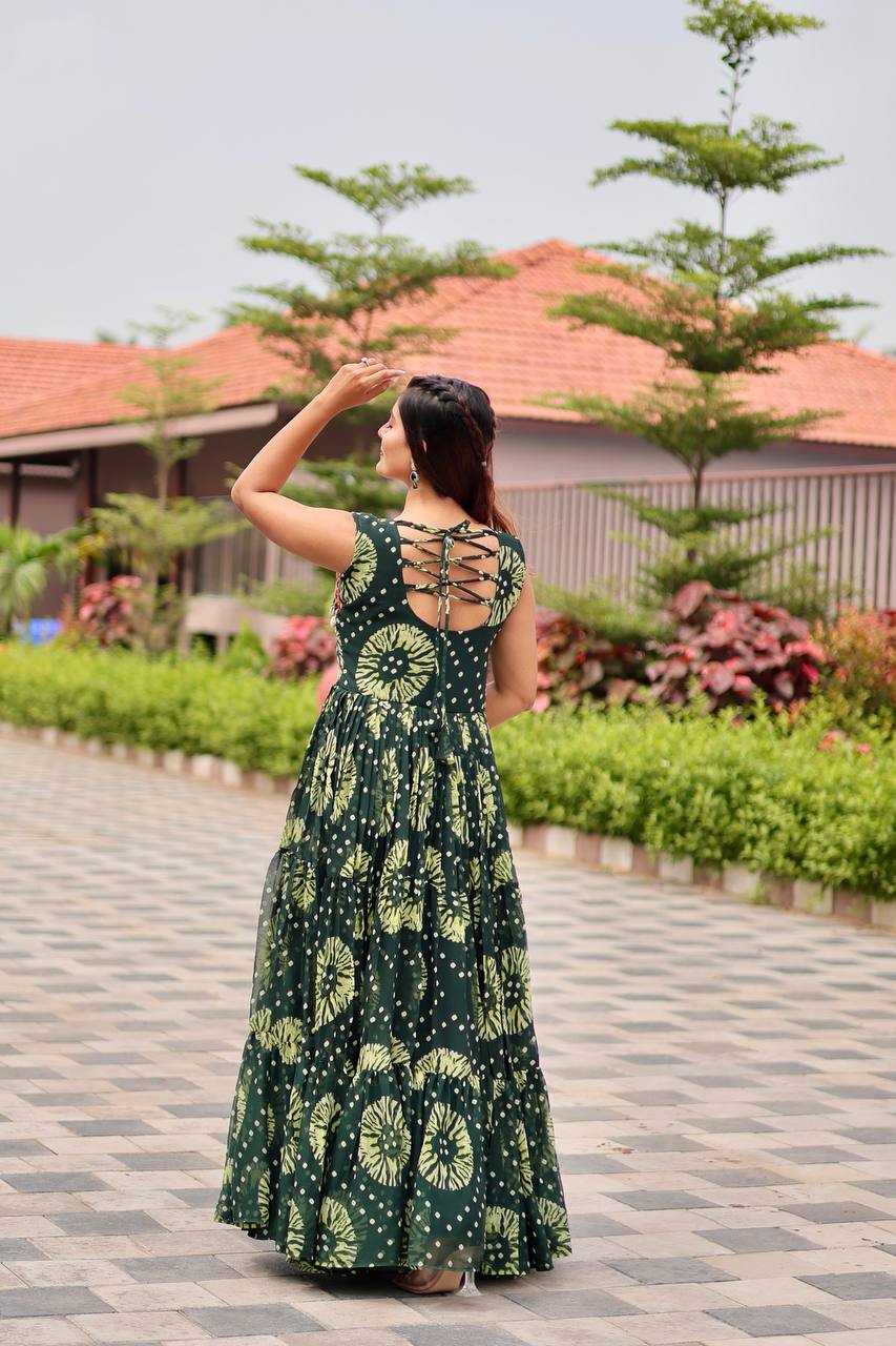 Ynf Georgette KESH498 116 Gowns Wholesale Printed Gowns Long Gowns Georgette Gown Manufacturer
