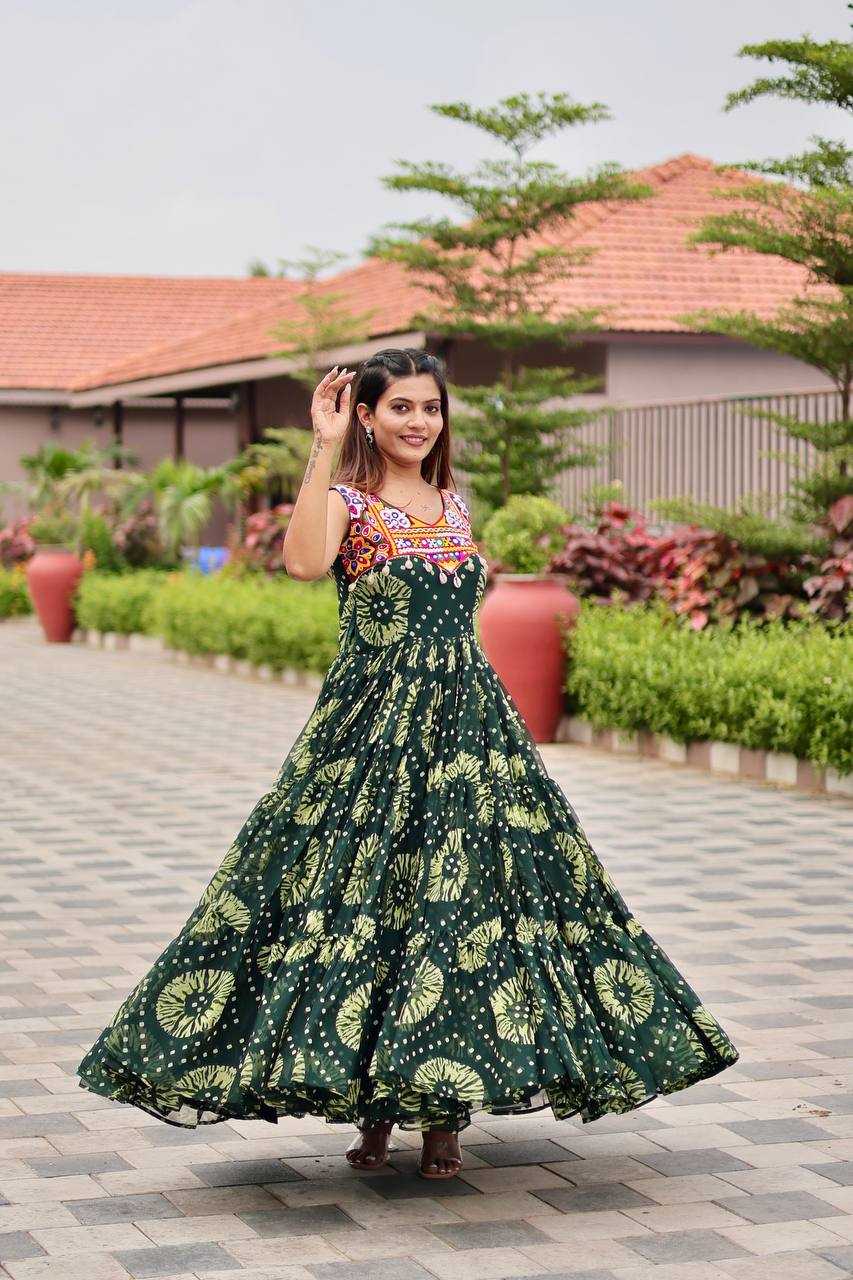 Ynf Georgette KESH498 116 Gowns Wholesale Printed Gowns Long Gowns Georgette Gown Manufacturer