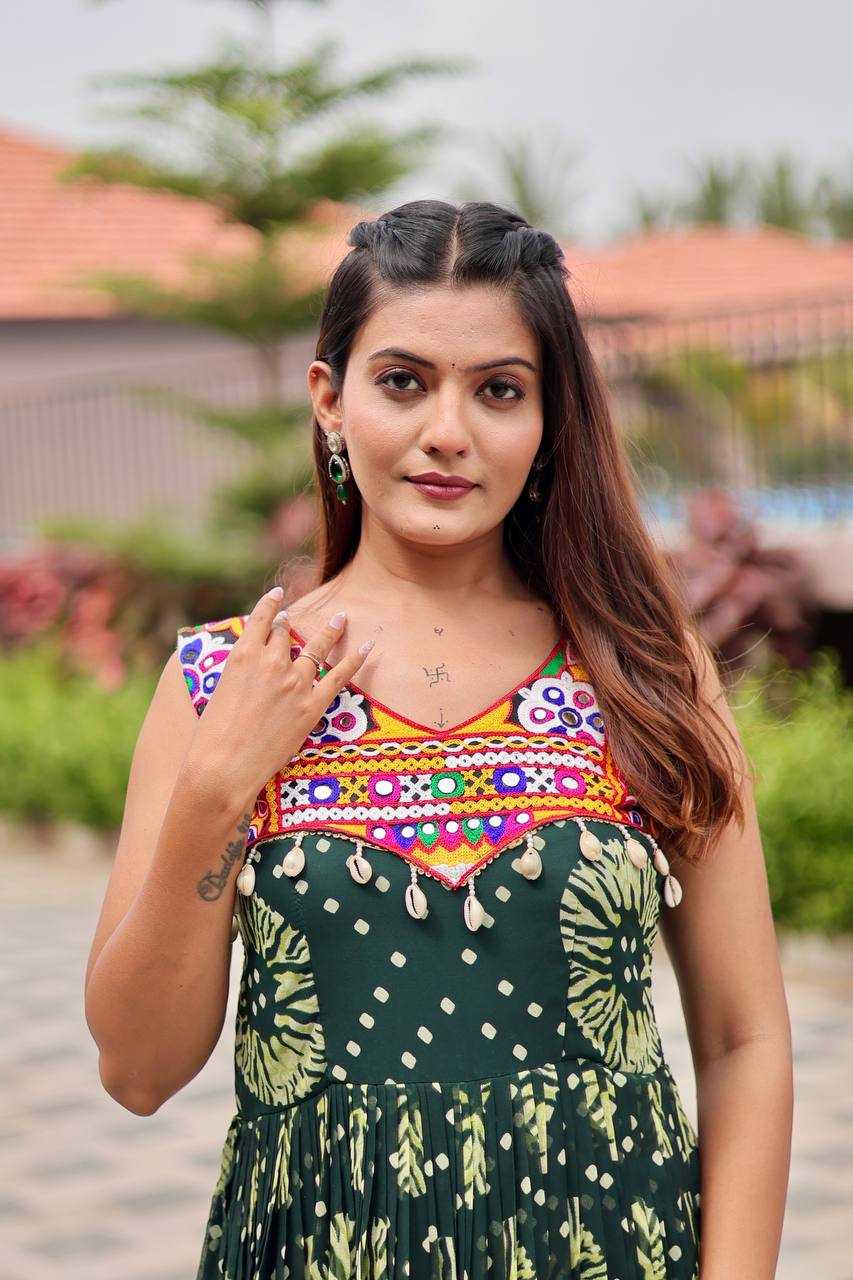 Ynf Georgette KESH498 116 Gowns Wholesale Printed Gowns Long Gowns Georgette Gown Manufacturer