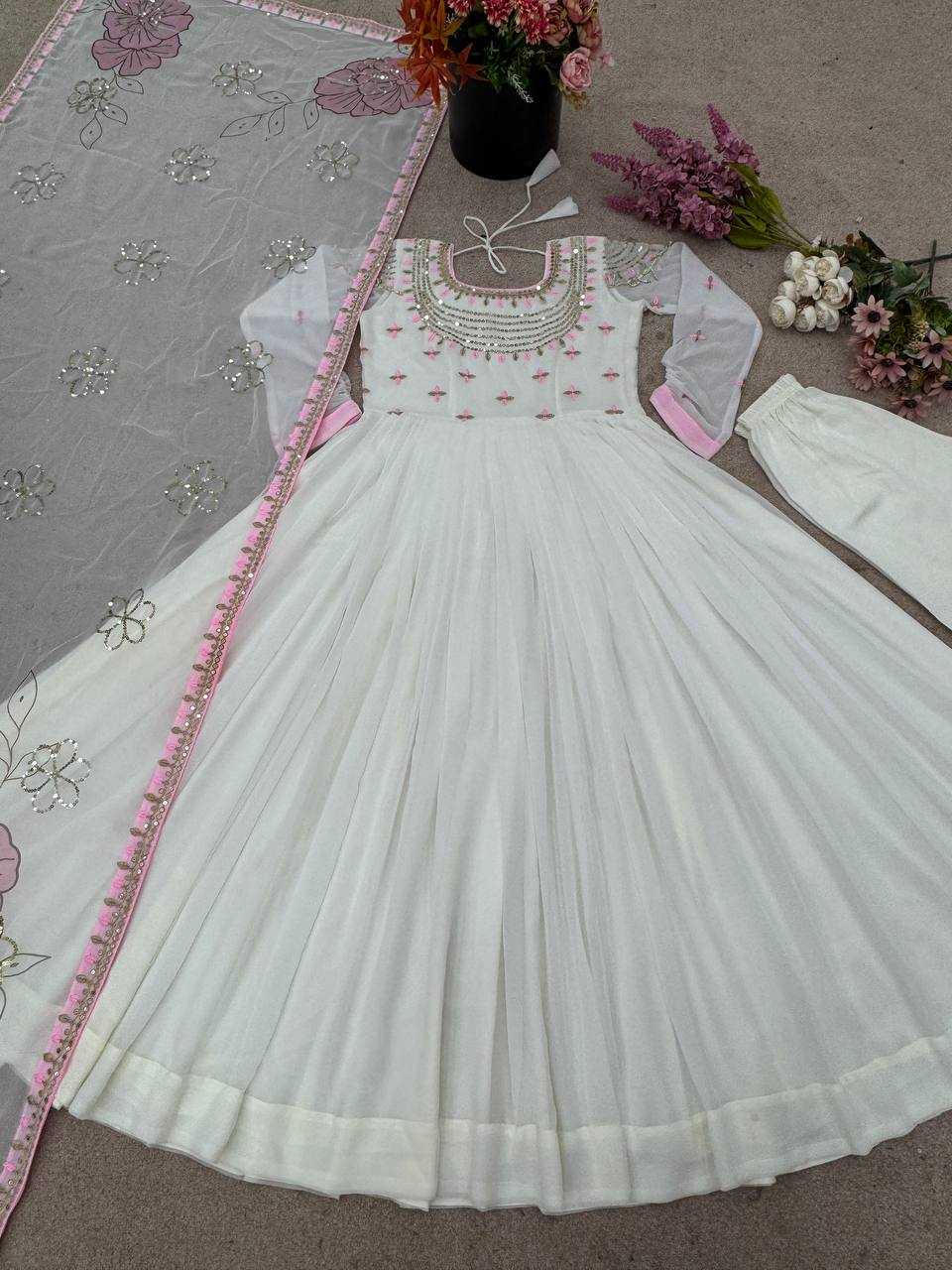 Ynf Georgette KESH499 426 Gowns Wholesale Fancy Gowns Embroidery Gowns Anarkali Gown Party Gowns Manufacturer